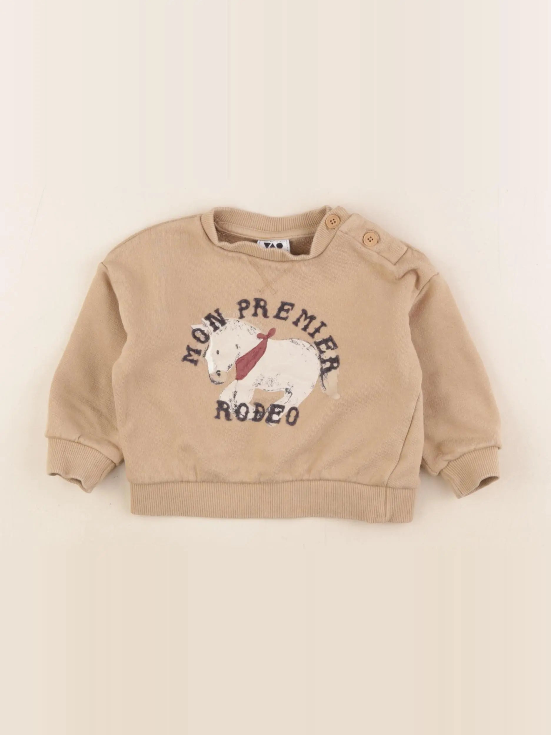 Tape à l'oeil - sweat beige - 9 mois