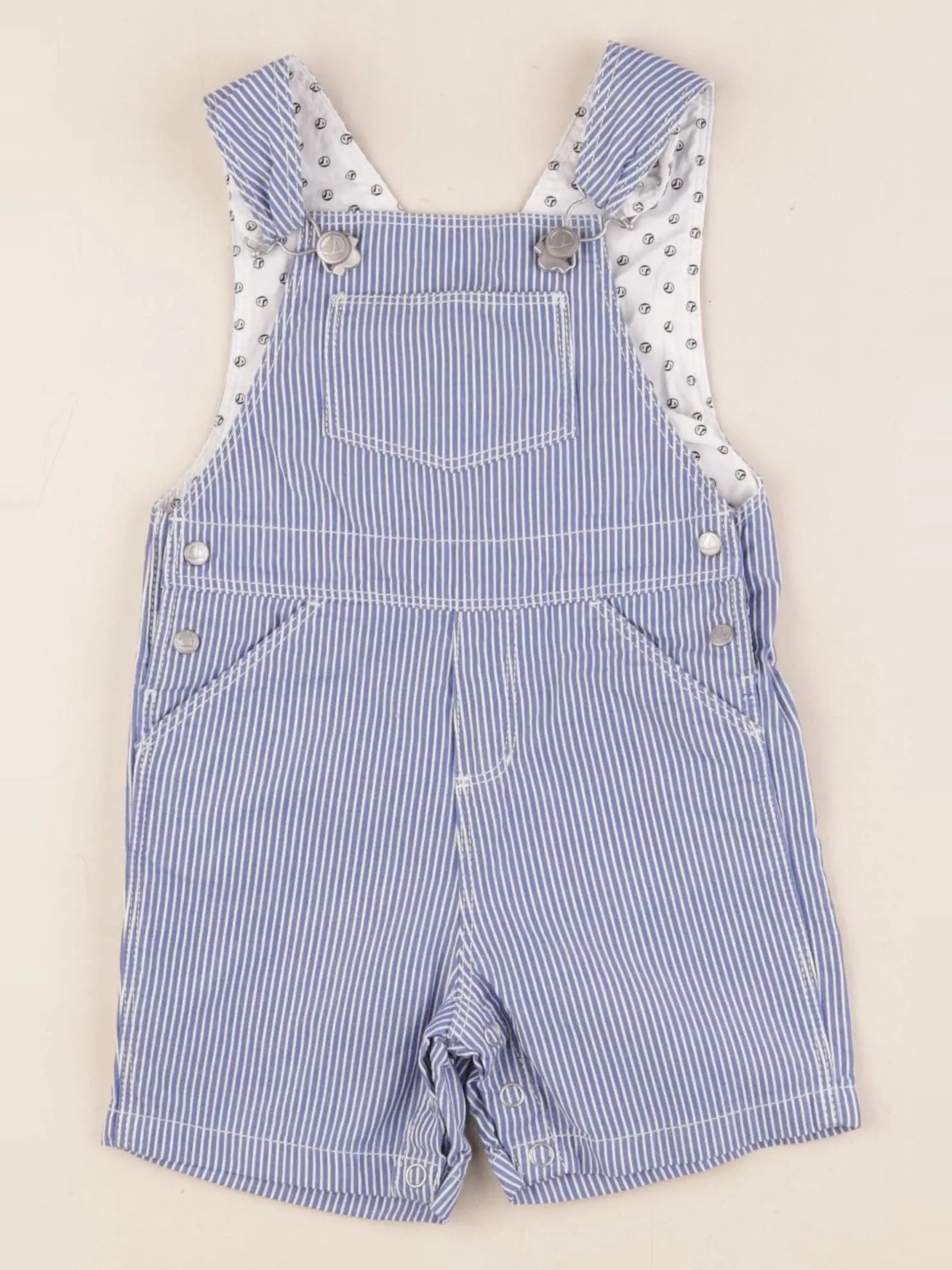 Petit Bateau - salopette bleu - 12 mois