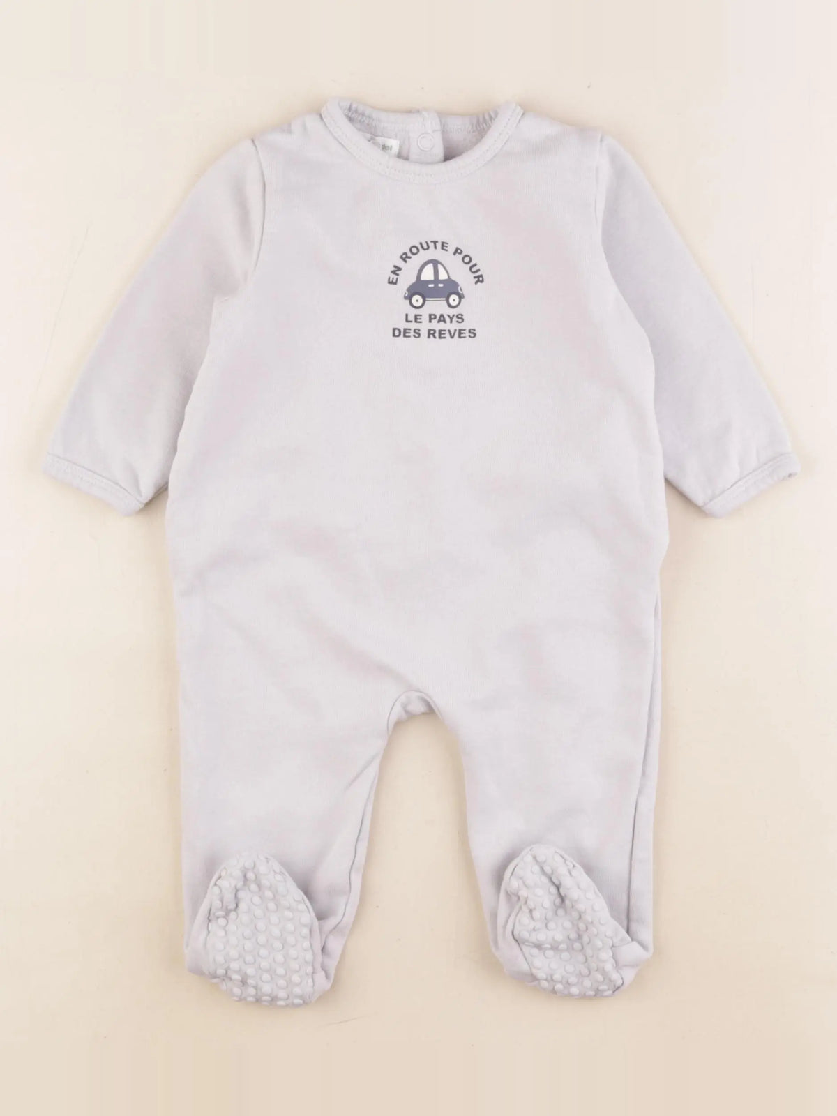 Vertbaudet - pyjama coton gris - 12 mois