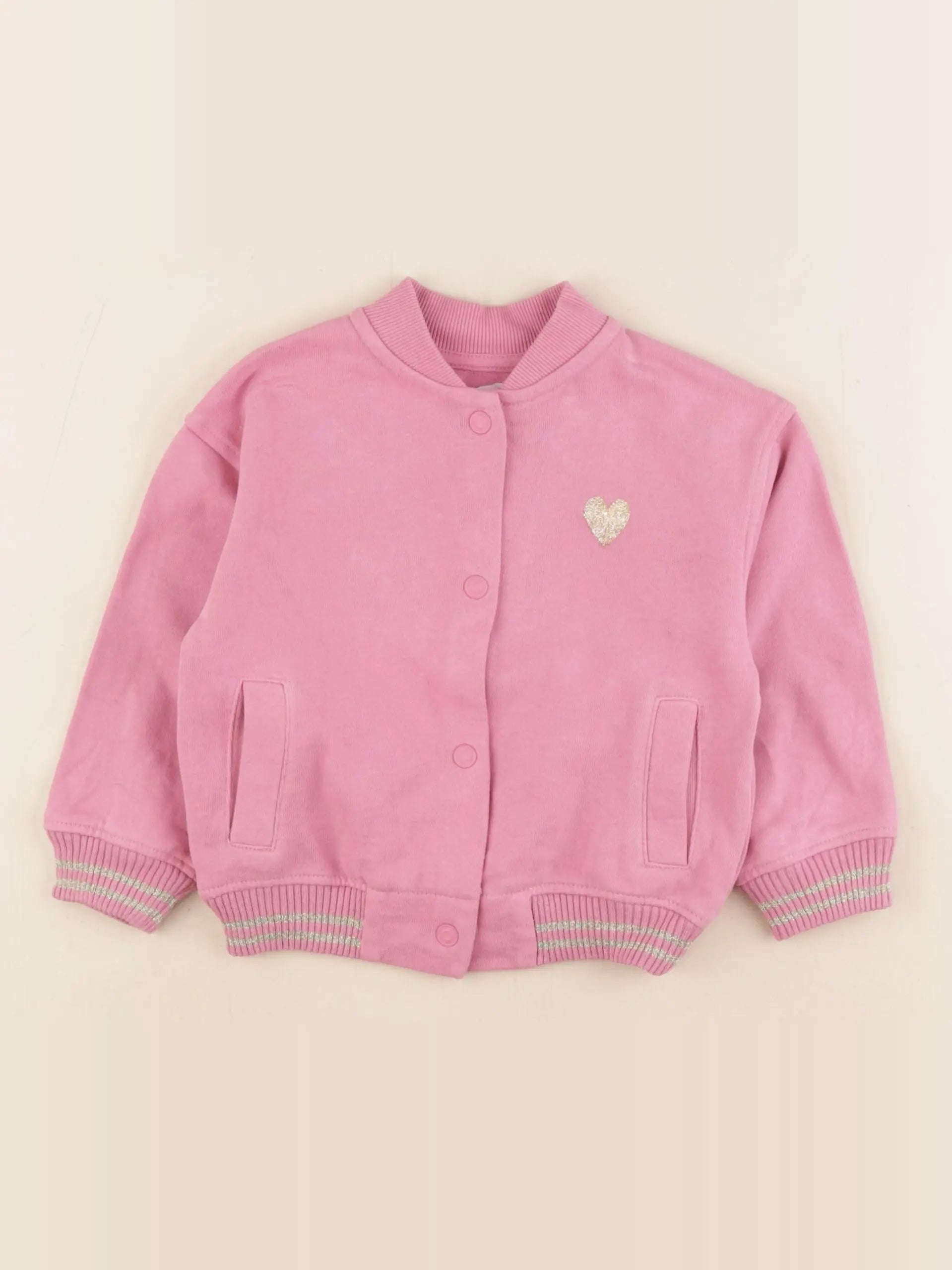 Vertbaudet - sweat rose - 3 ans