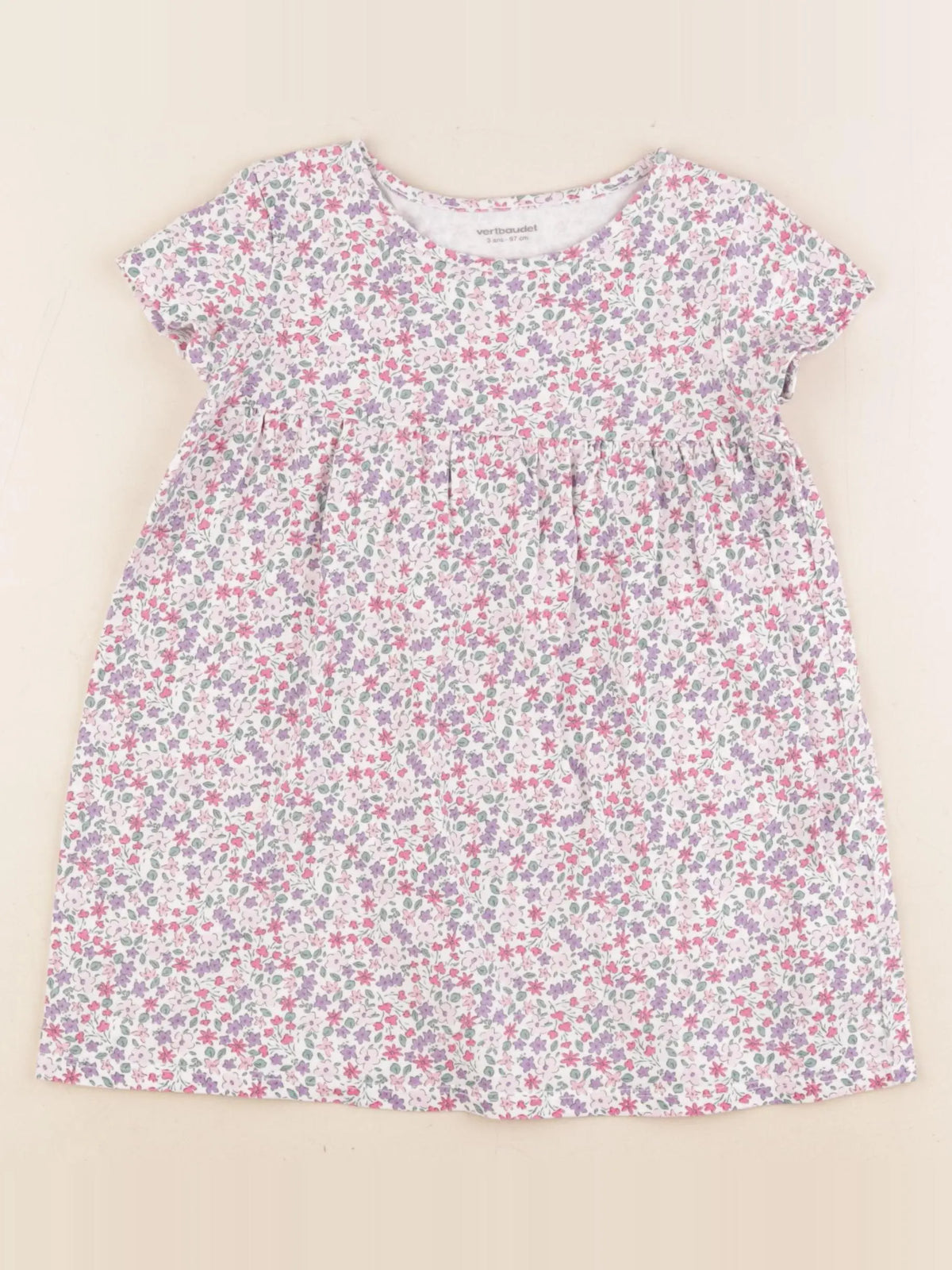 Vertbaudet - robe multicolore - 3 ans