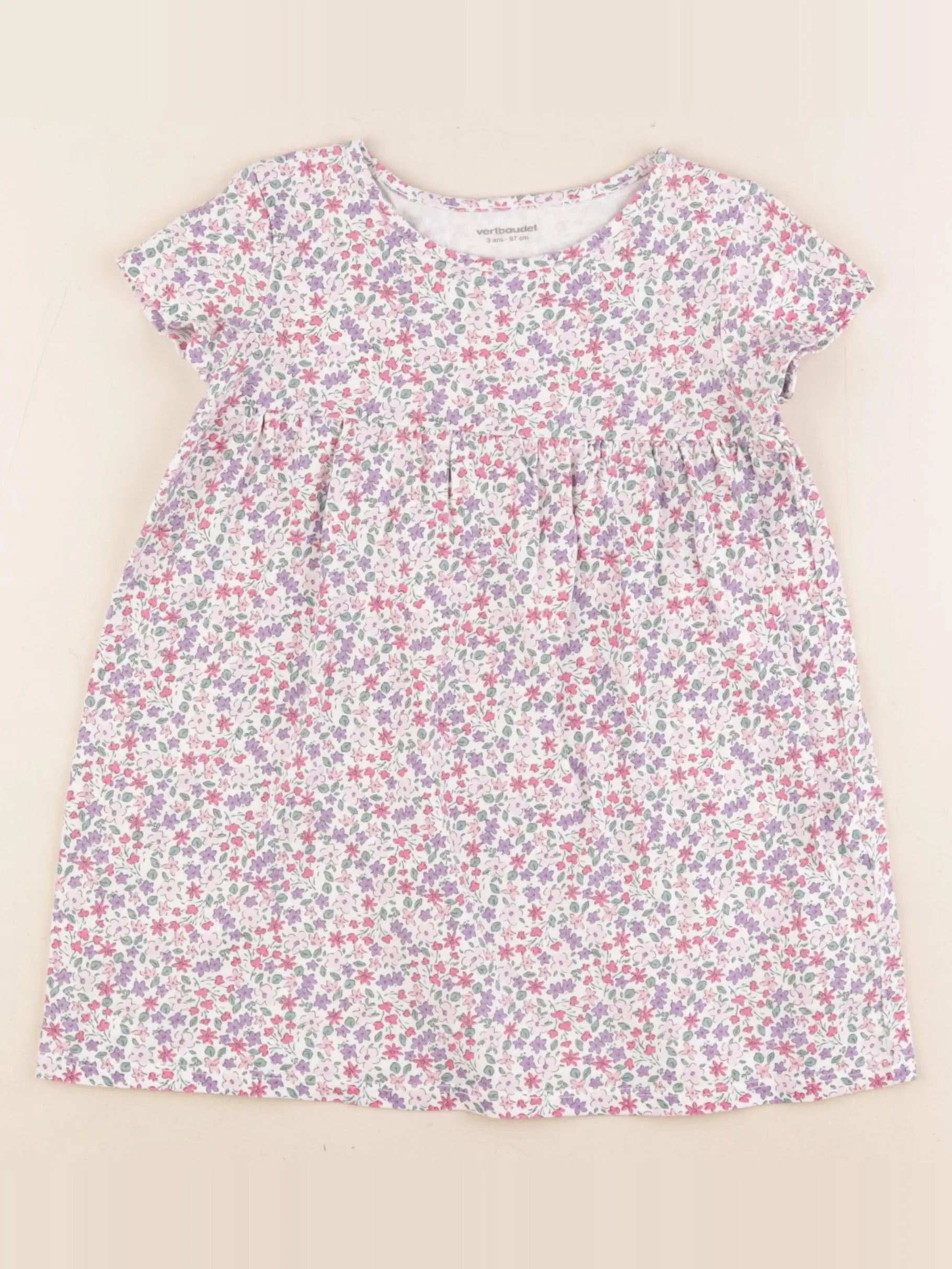 Vertbaudet - robe multicolore - 3 ans