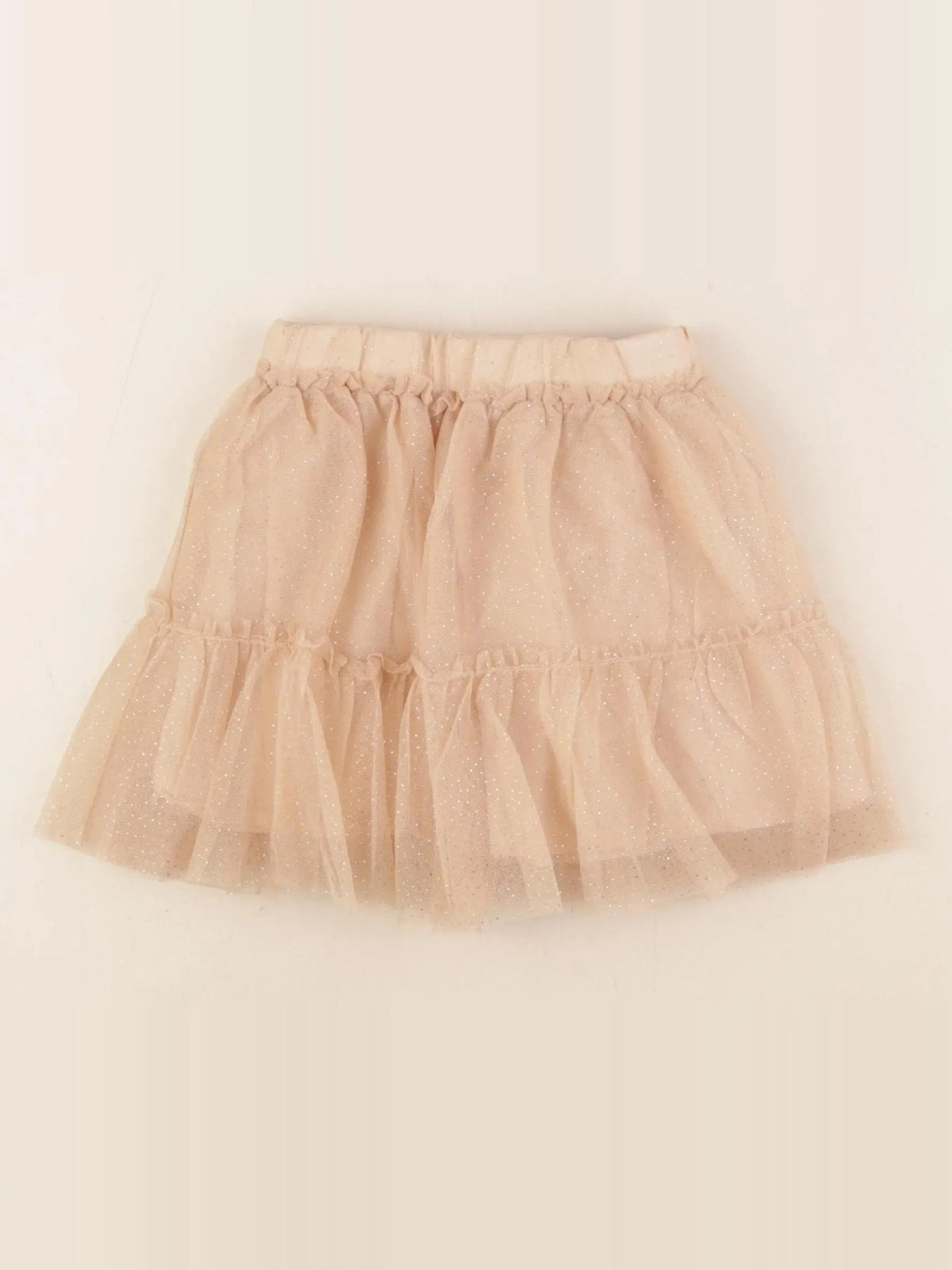 Vertbaudet - jupe beige, or - 3 ans