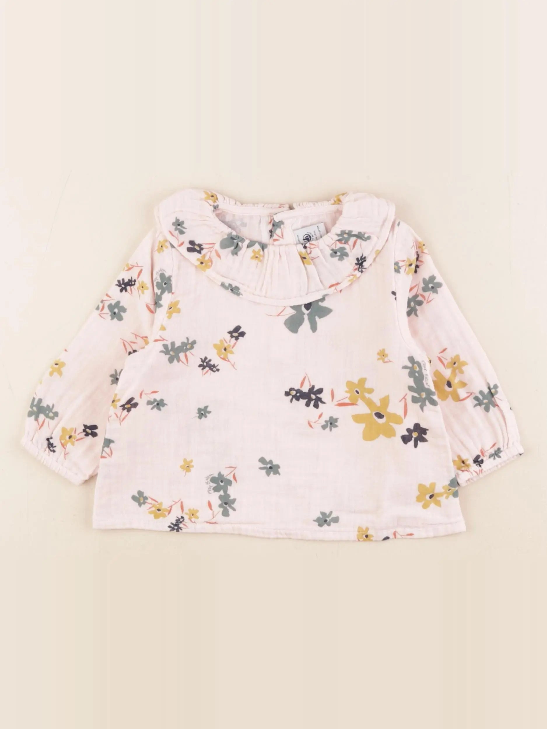 Petit Bateau - blouse rose - 12 mois