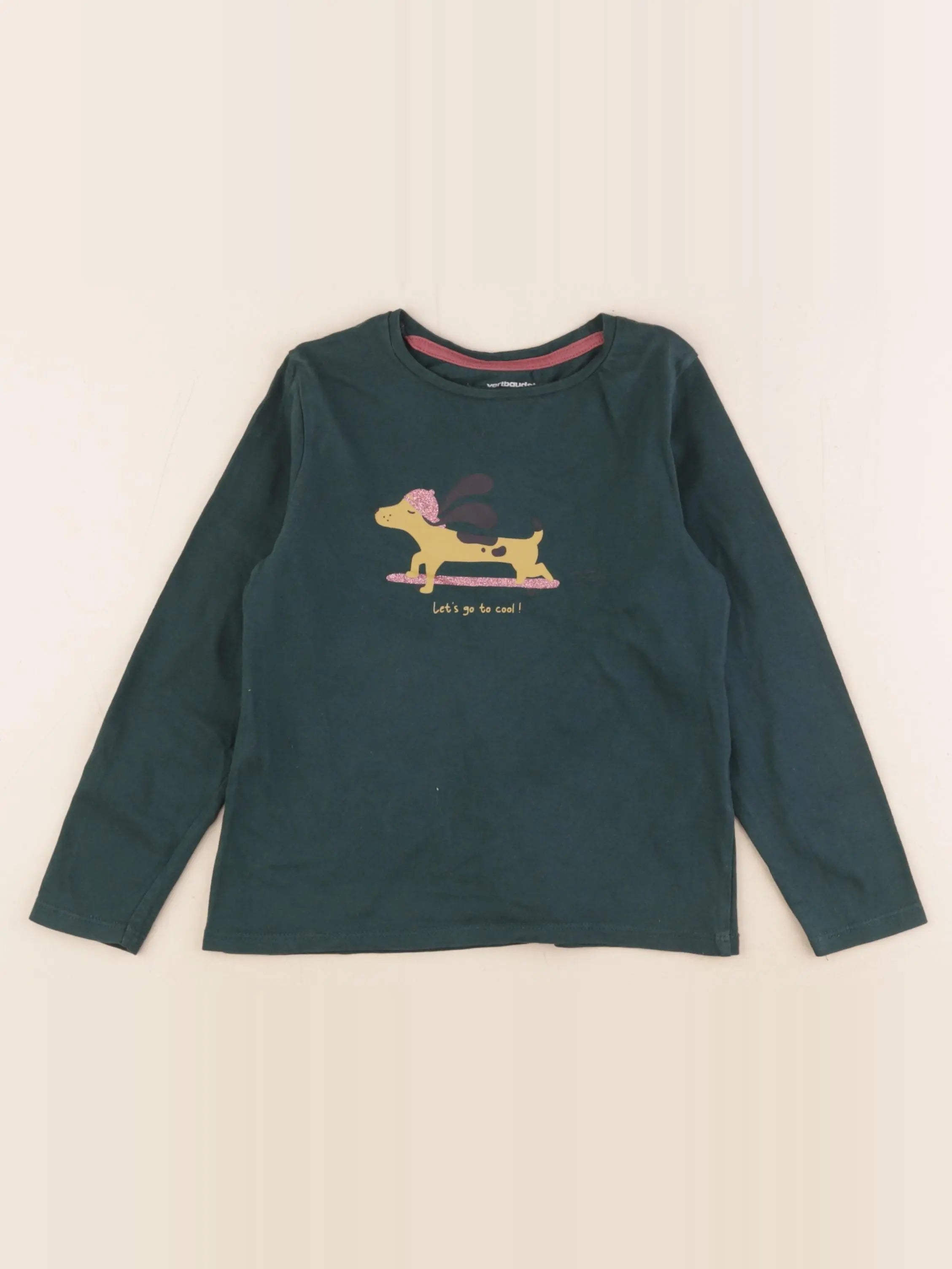 Vertbaudet - tee-shirt vert - 6 ans