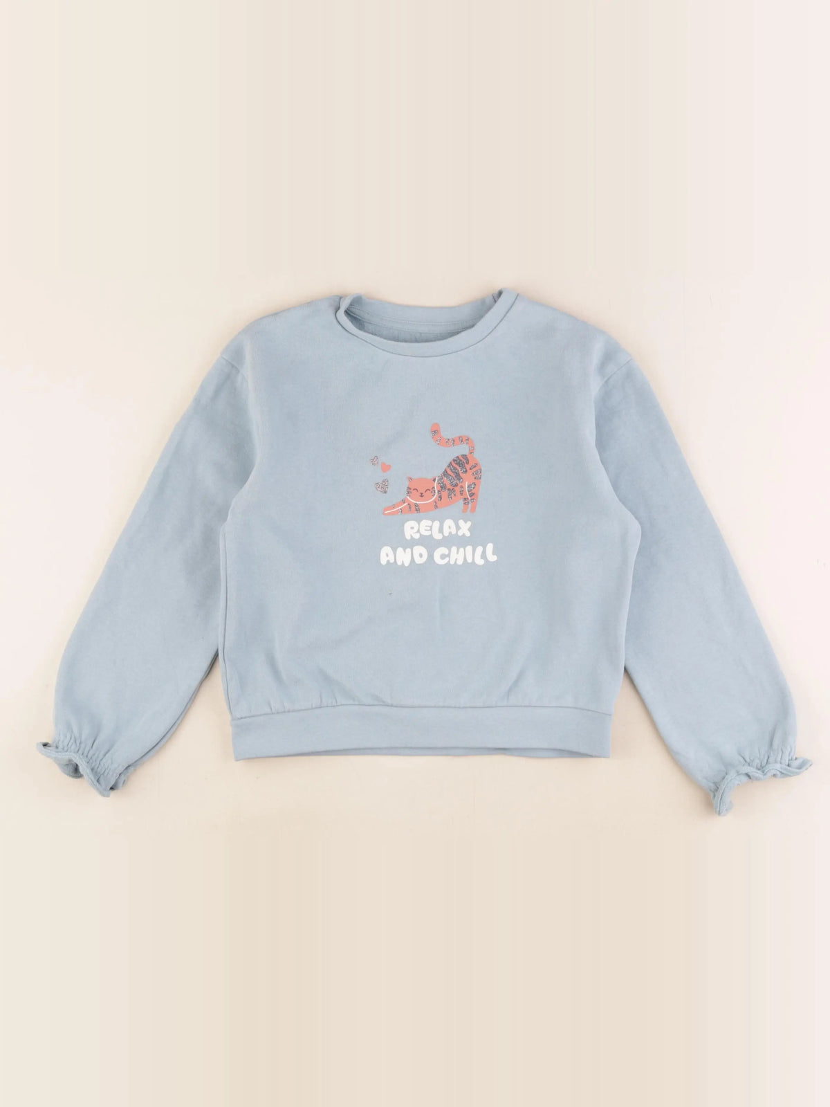 Vertbaudet - sweat vert - 8 ans