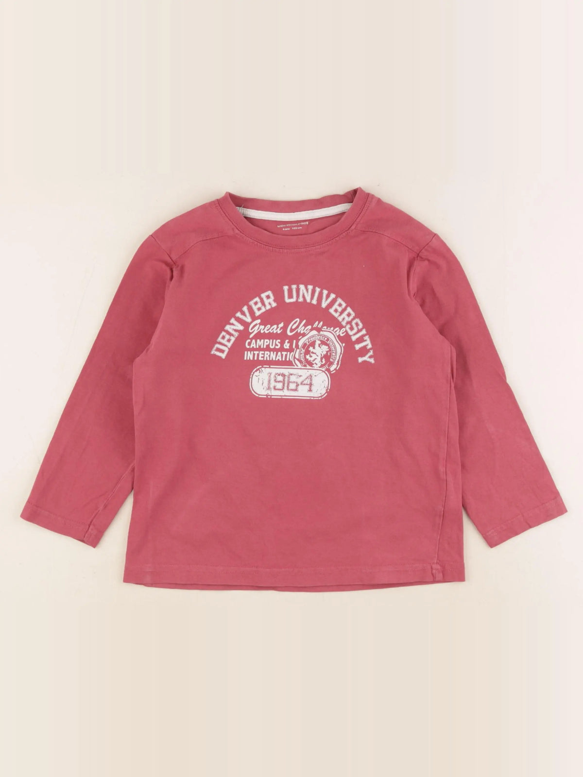 Vertbaudet - tee-shirt rouge - 4 ans