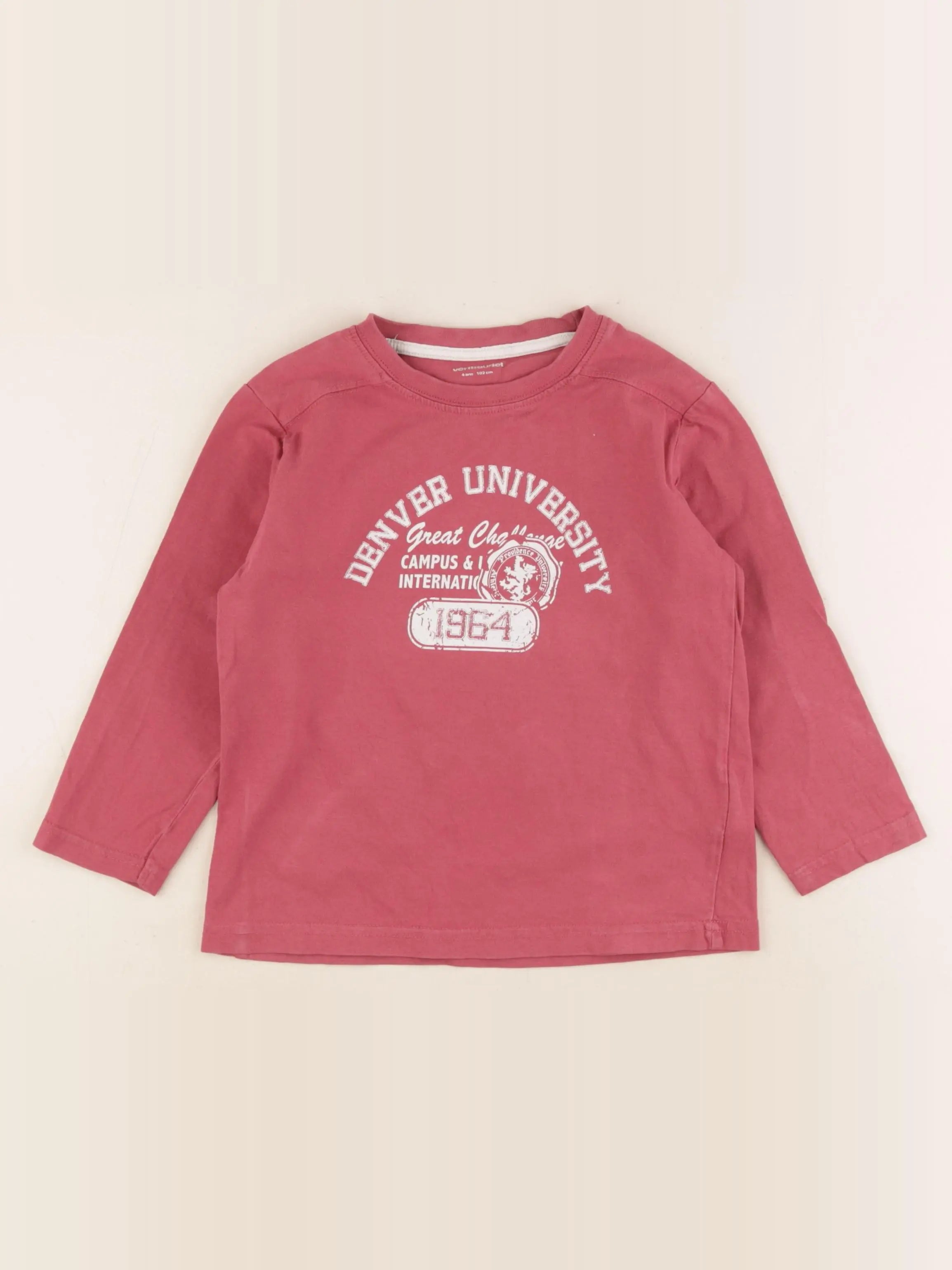 Vertbaudet - tee-shirt rouge - 4 ans