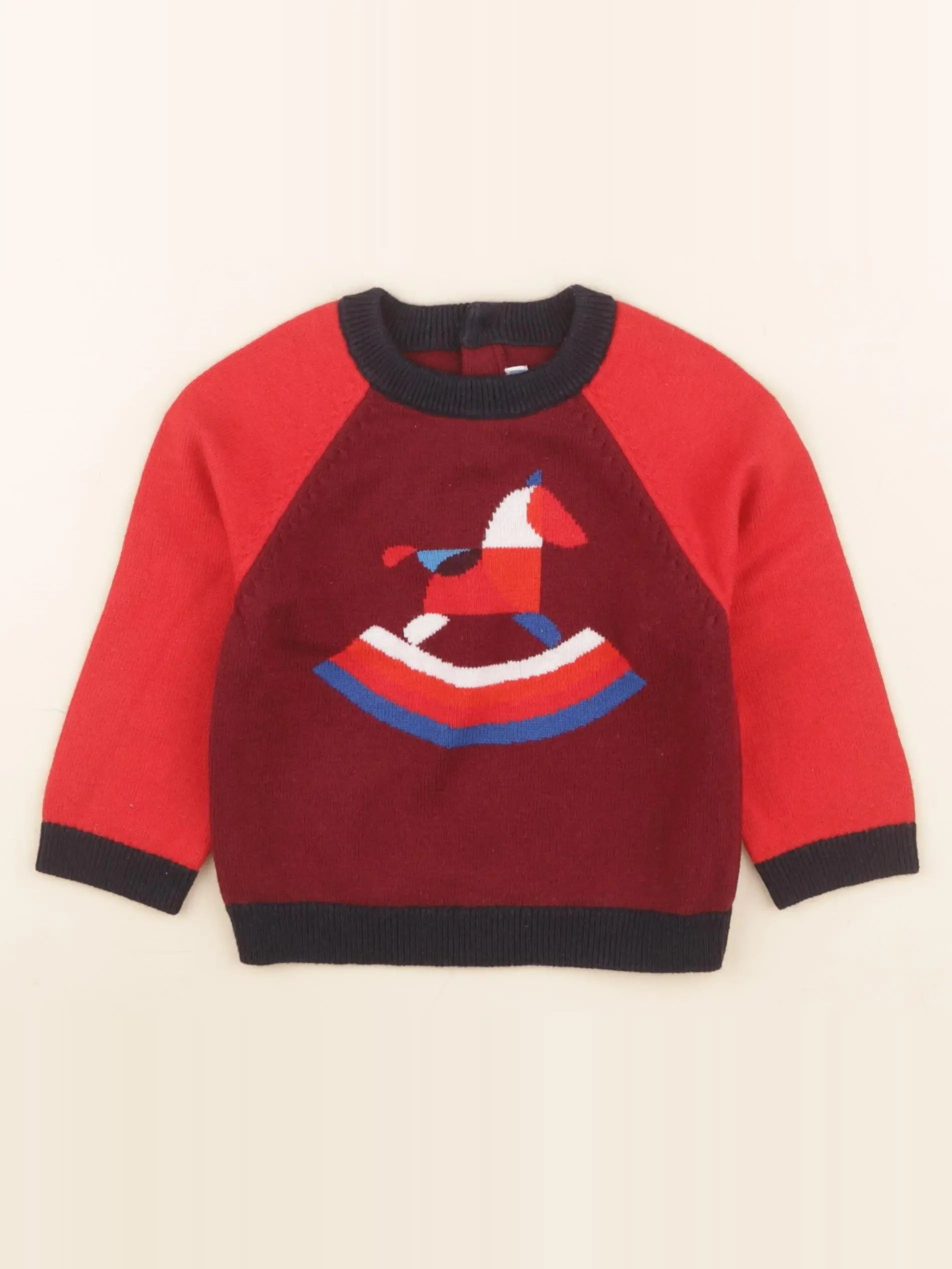 Jacadi - pull rouge - 18 mois