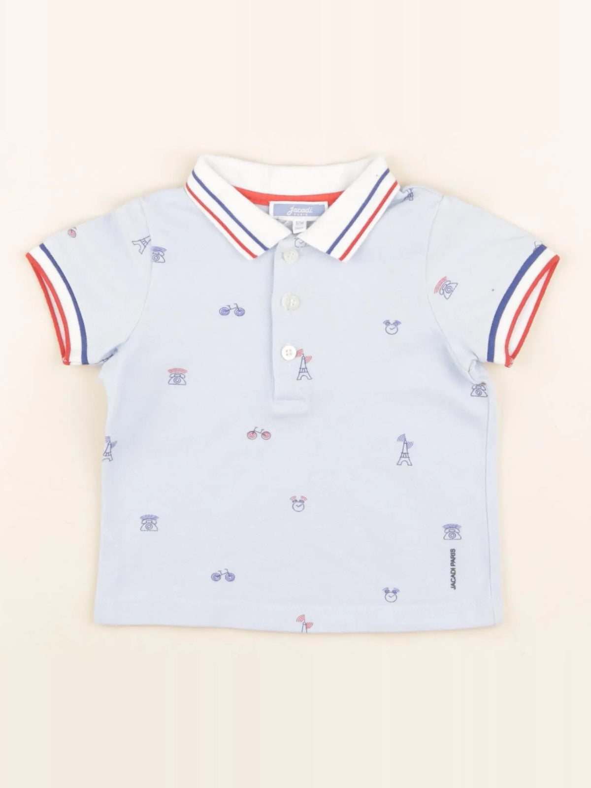 Jacadi - polo bleu - 12 mois