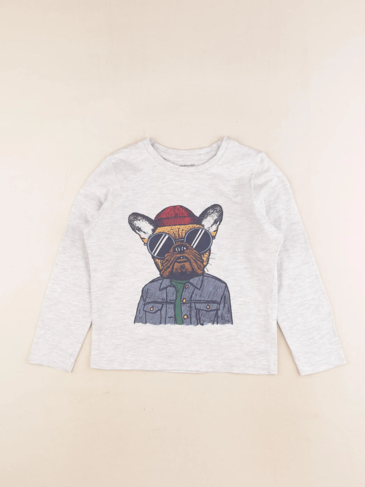 Vertbaudet - tee-shirt gris - 5 ans