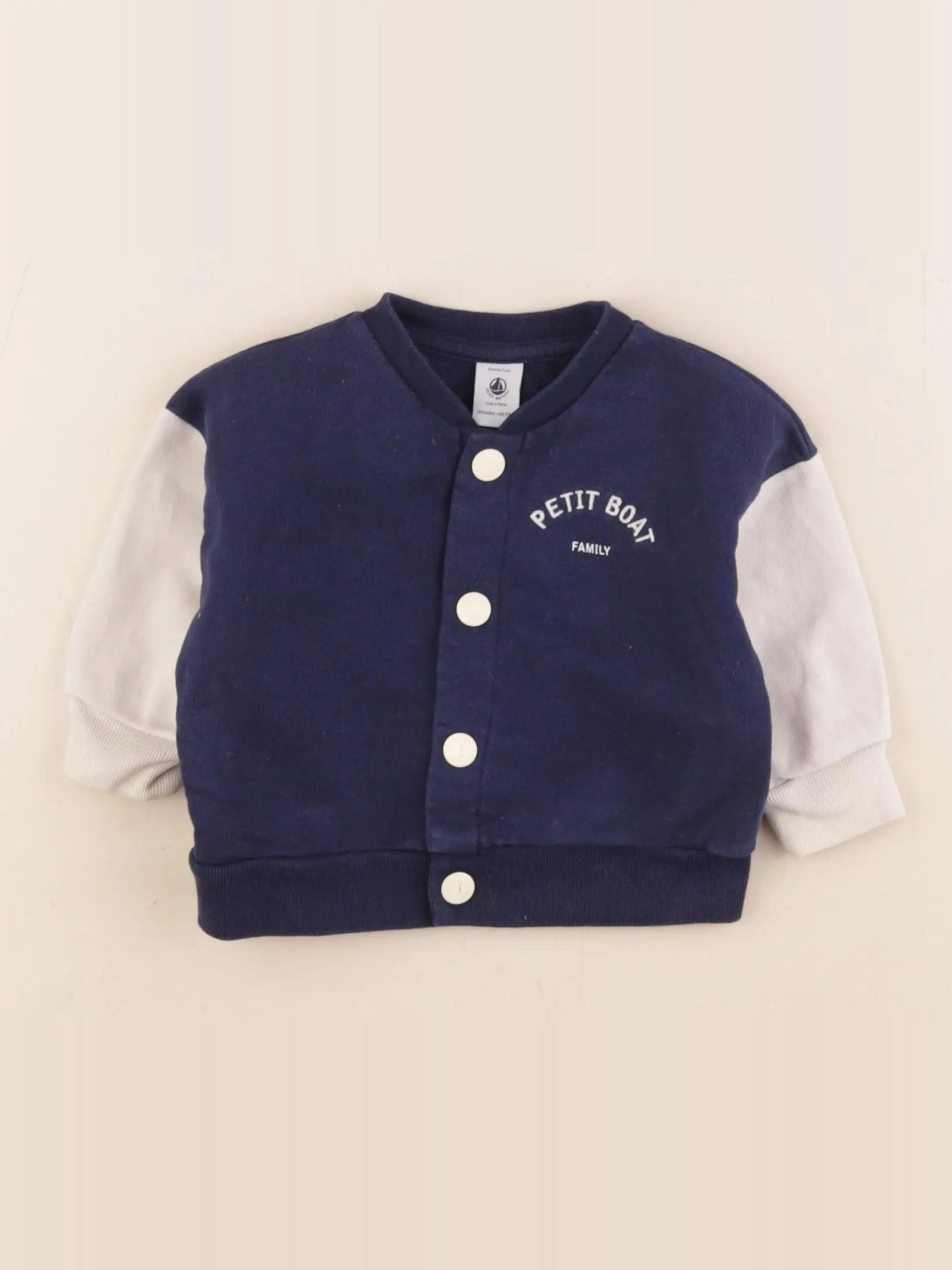 Petit Bateau - veste bleu, beige - 6 mois