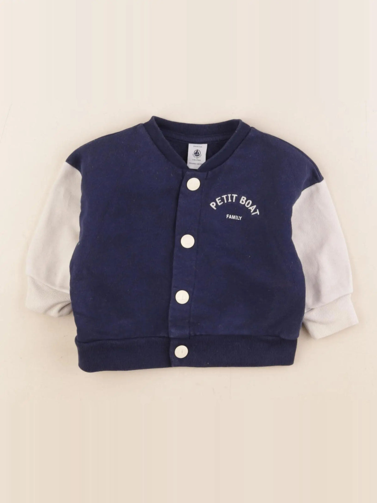 Petit Bateau - veste bleu, beige - 6 mois