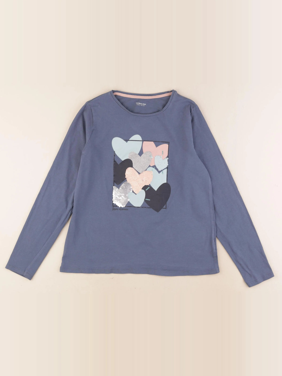 Vertbaudet - tee-shirt bleu - 14 ans