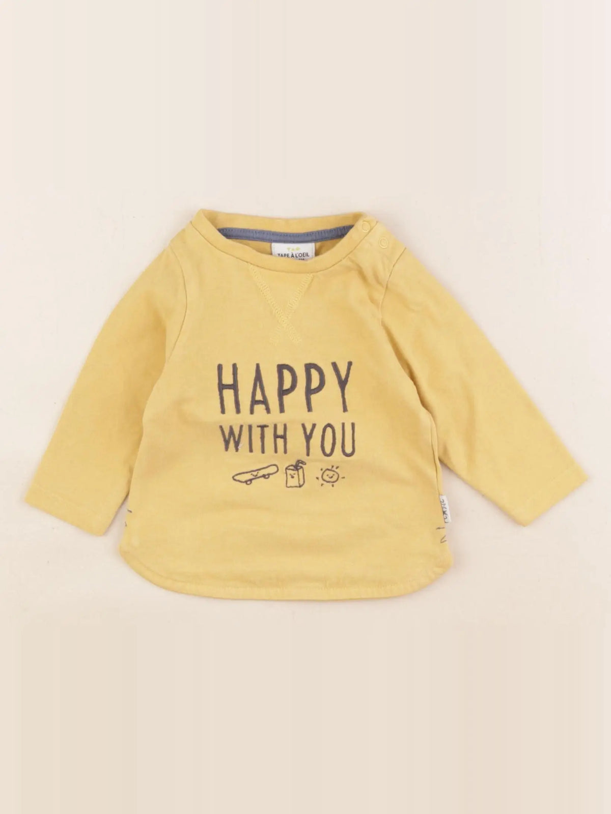 Tape à l'oeil - tee-shirt jaune - 3 mois
