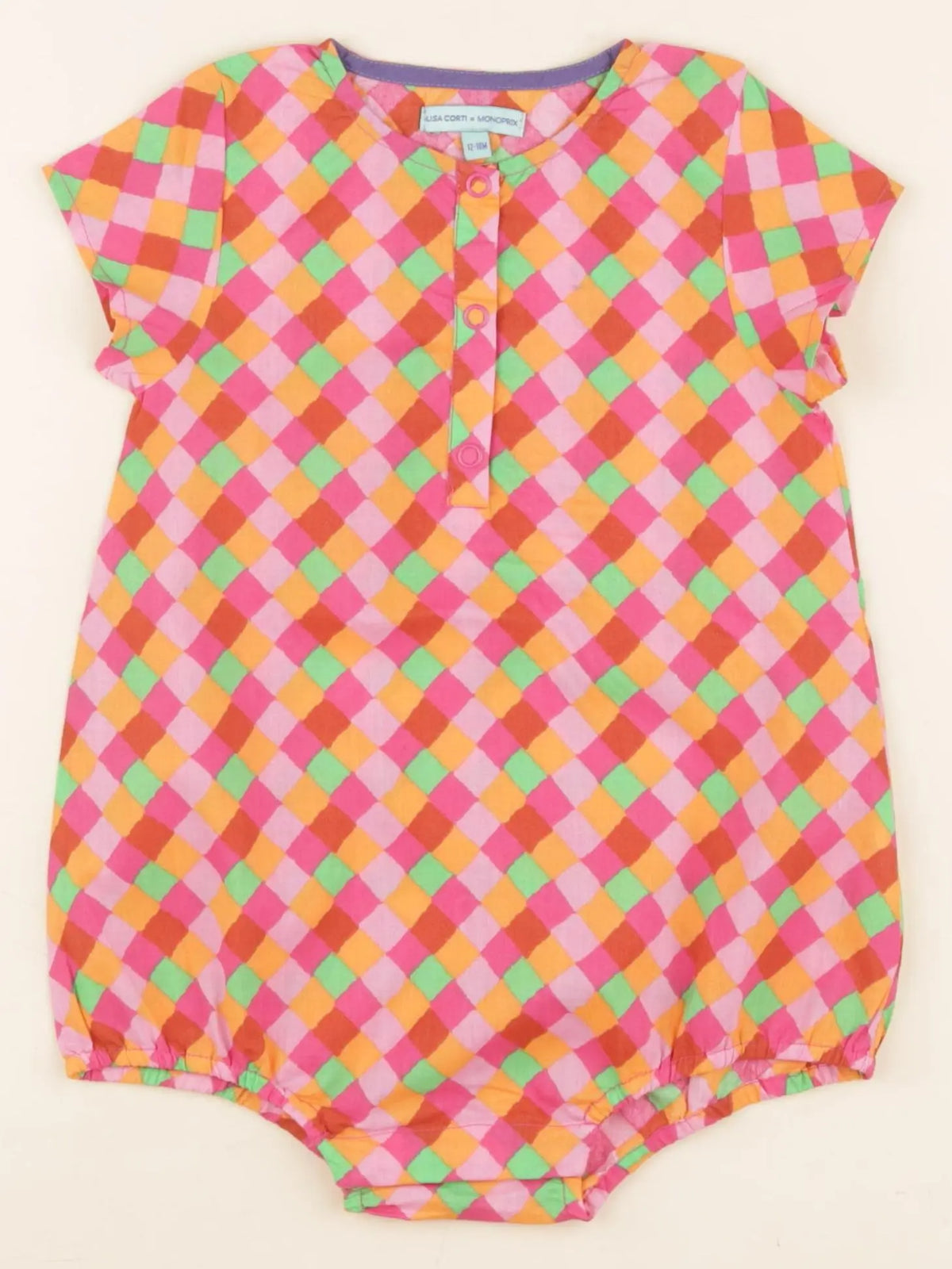Monoprix - combinaison multicolore - 12/18 mois