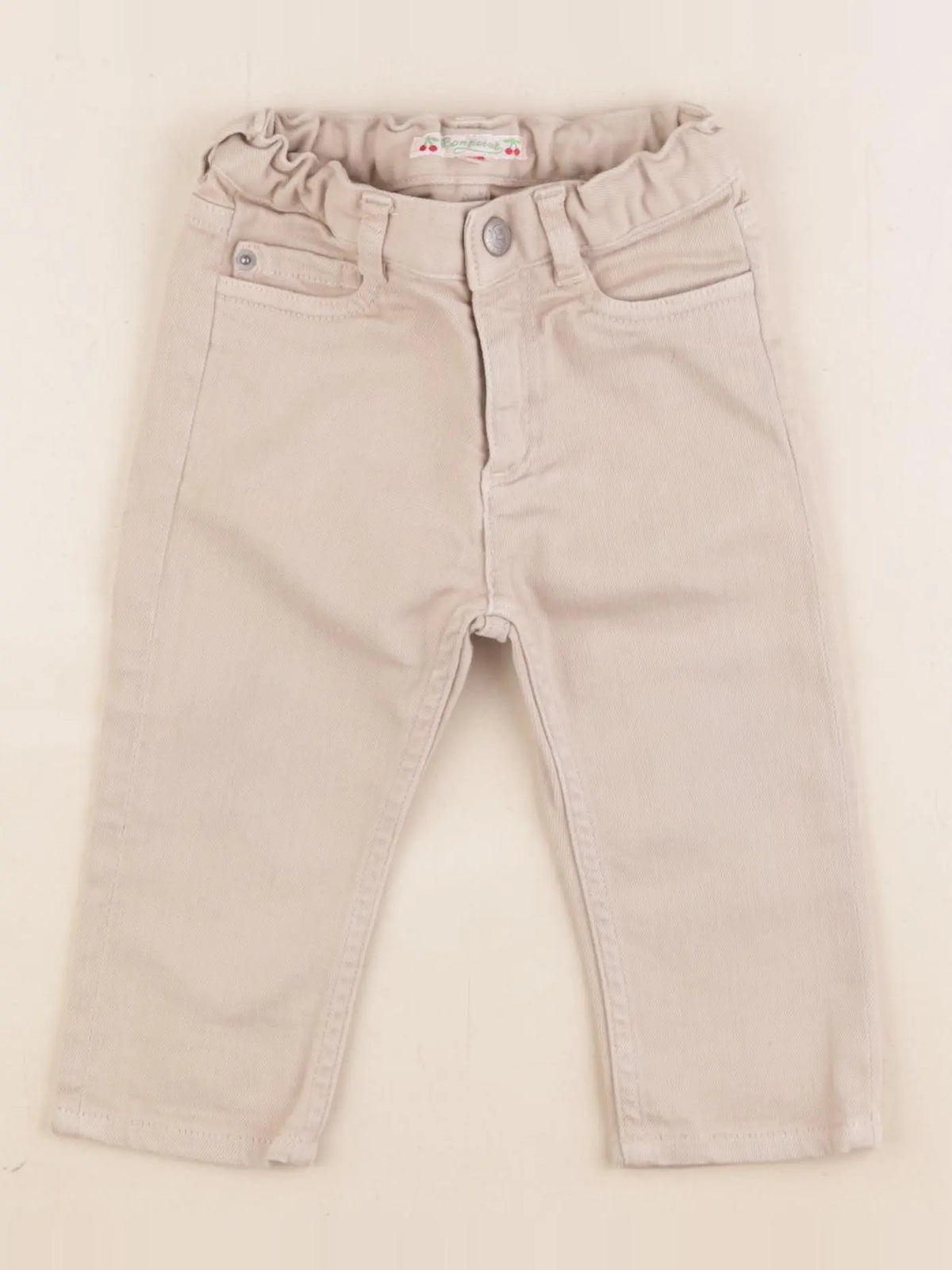Bonpoint - jean beige - 12 mois