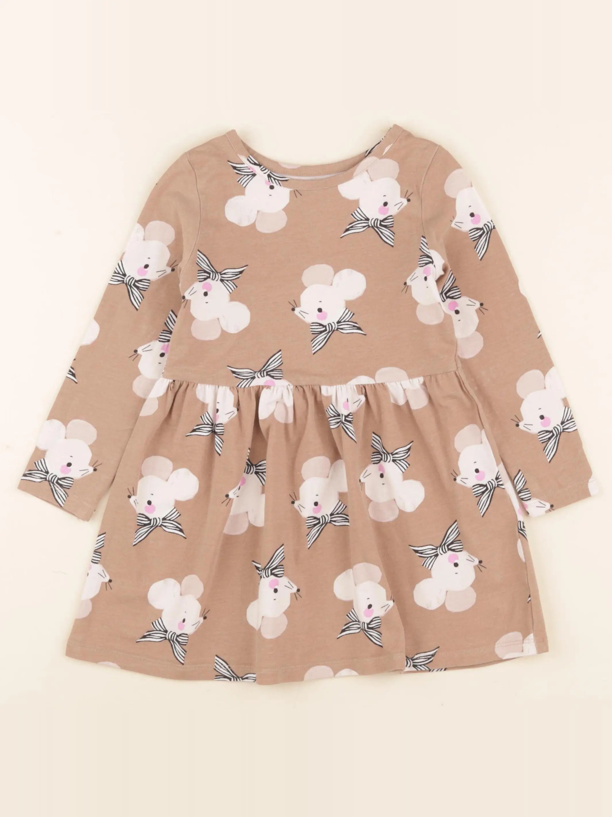 H&M - robe marron - 18/24 mois