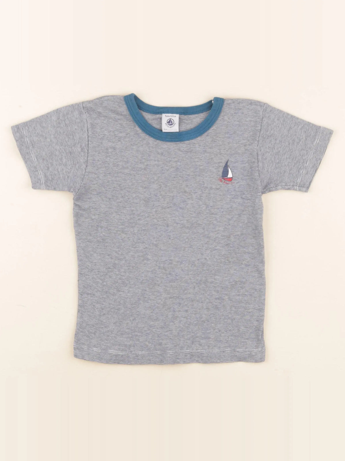 Petit Bateau - maillot de corps bleu - 5 ans