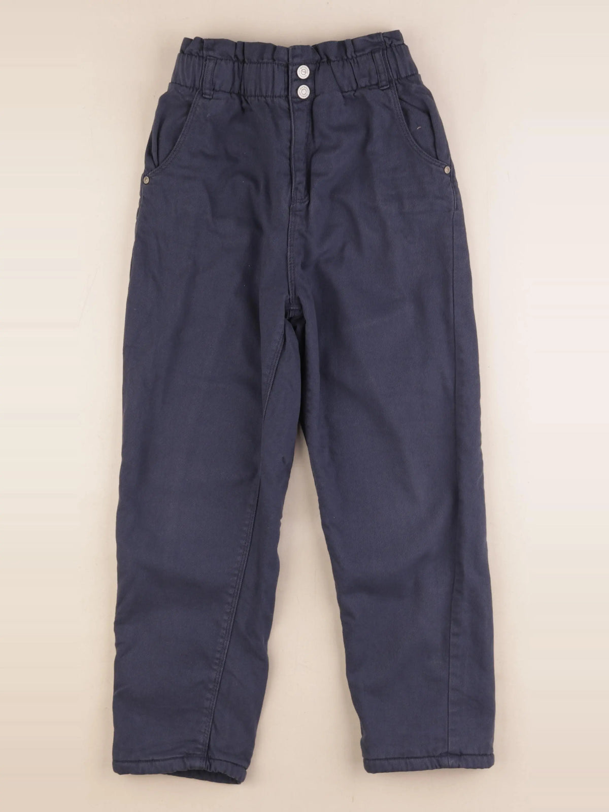 Vertbaudet - pantalon doublé bleu - 9 ans