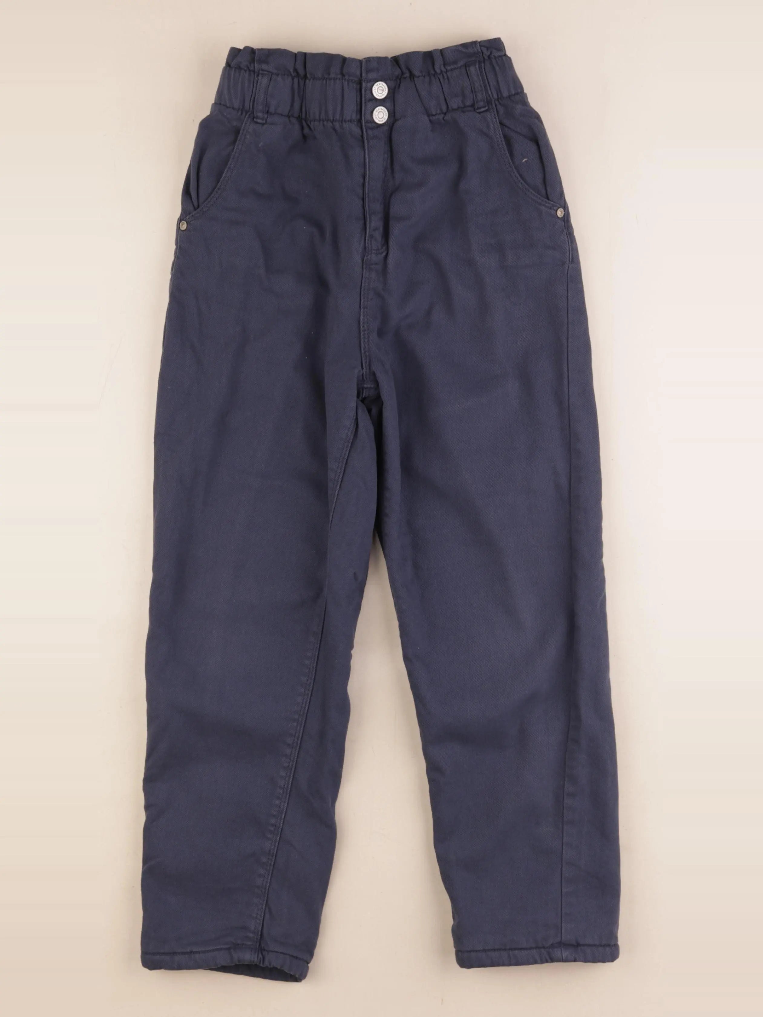 Vertbaudet - pantalon doublé bleu - 9 ans