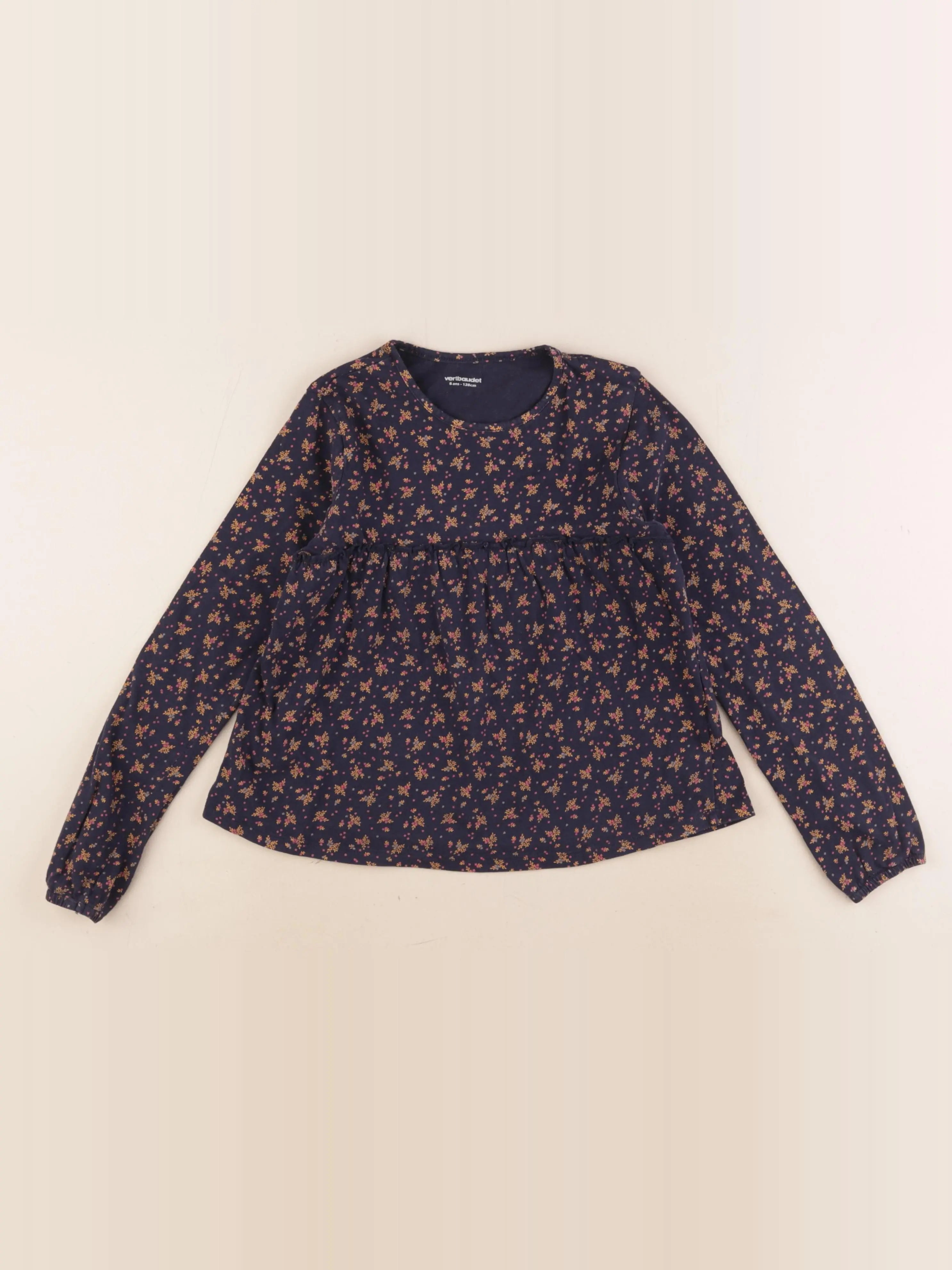 Vertbaudet - tee-shirt bleu - 8 ans