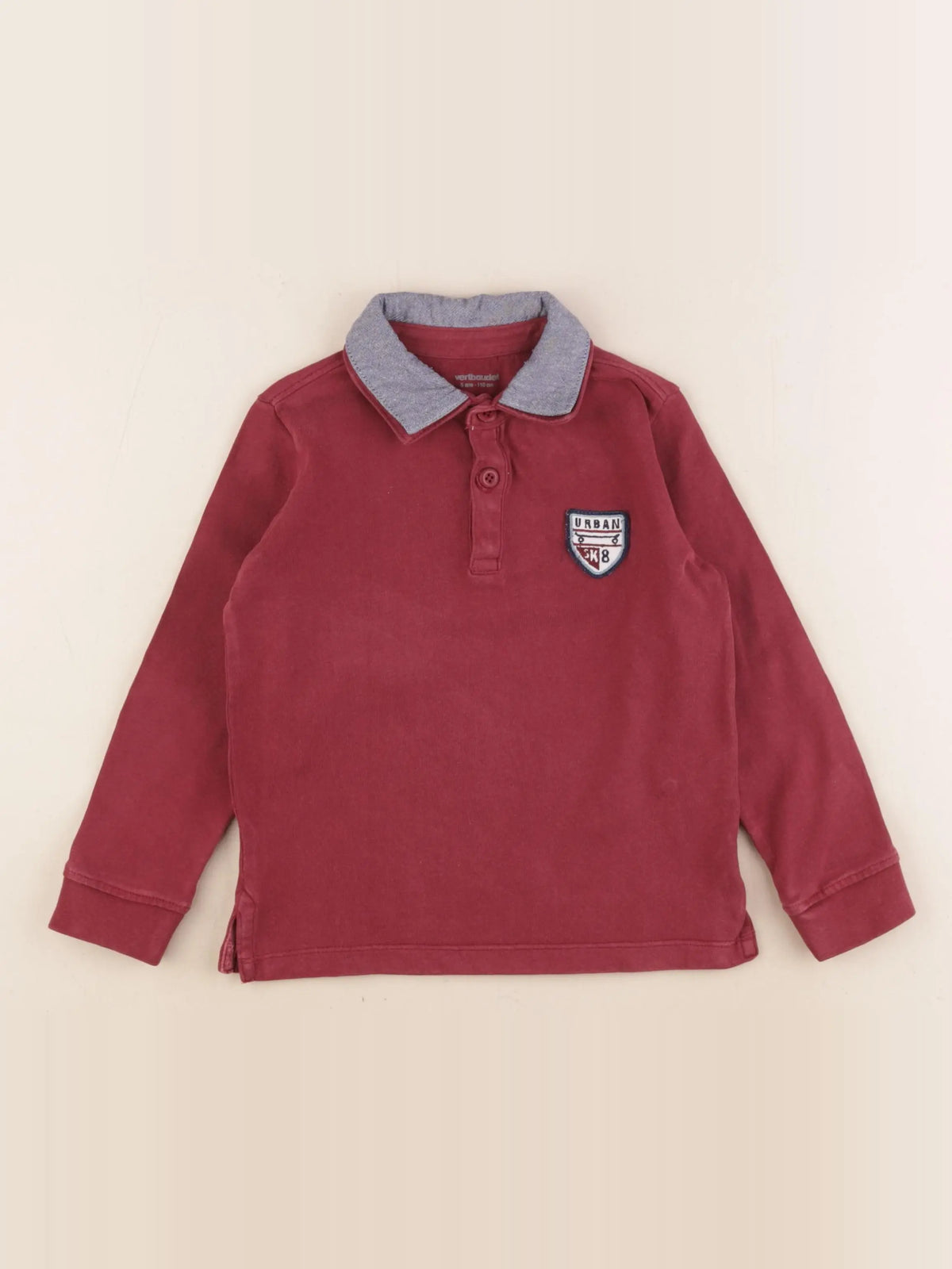 Vertbaudet - polo rouge - 5 ans