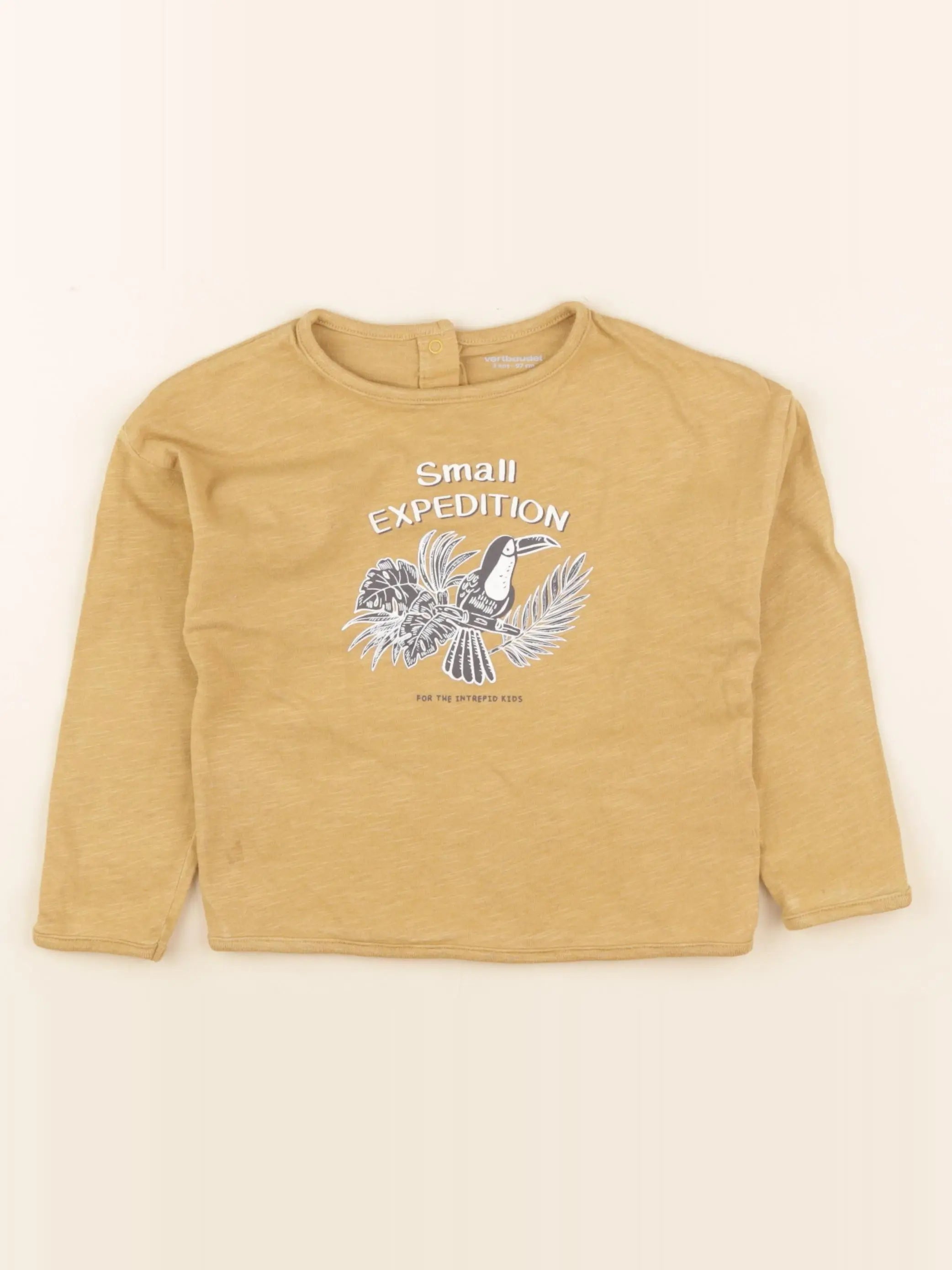 Vertbaudet - tee-shirt marron - 3 ans