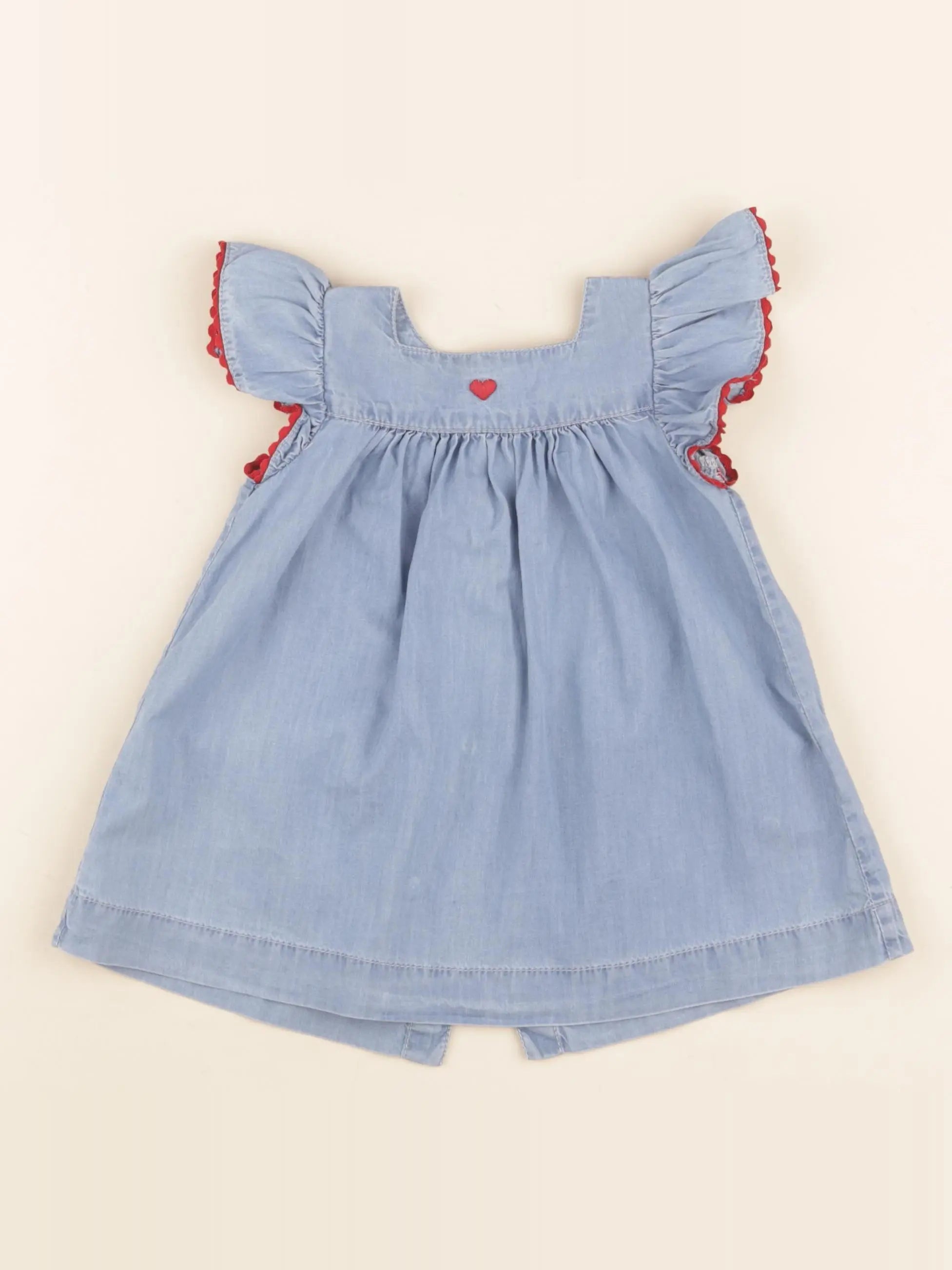 Bonton - robe bleu - 6 mois