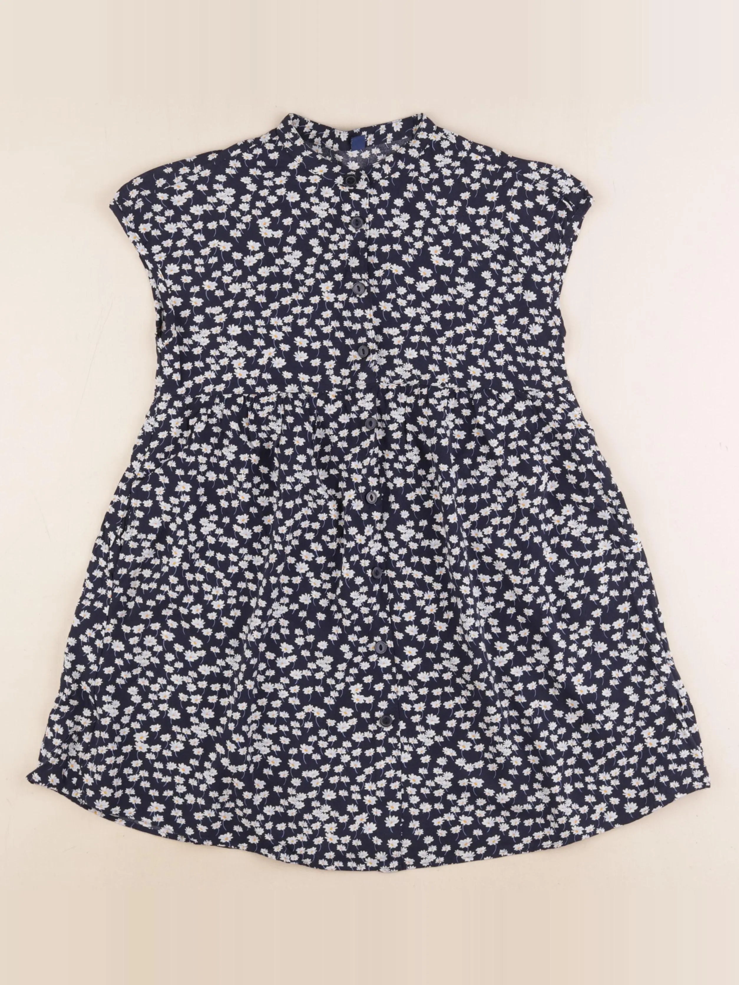 Uniqlo - robe bleu - 5/6 ans