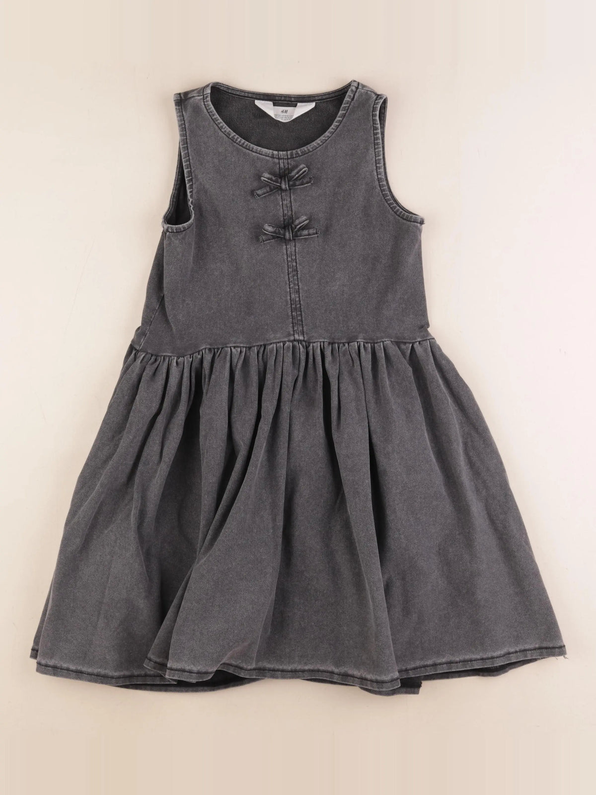 H&M - robe gris - 8/10 ans