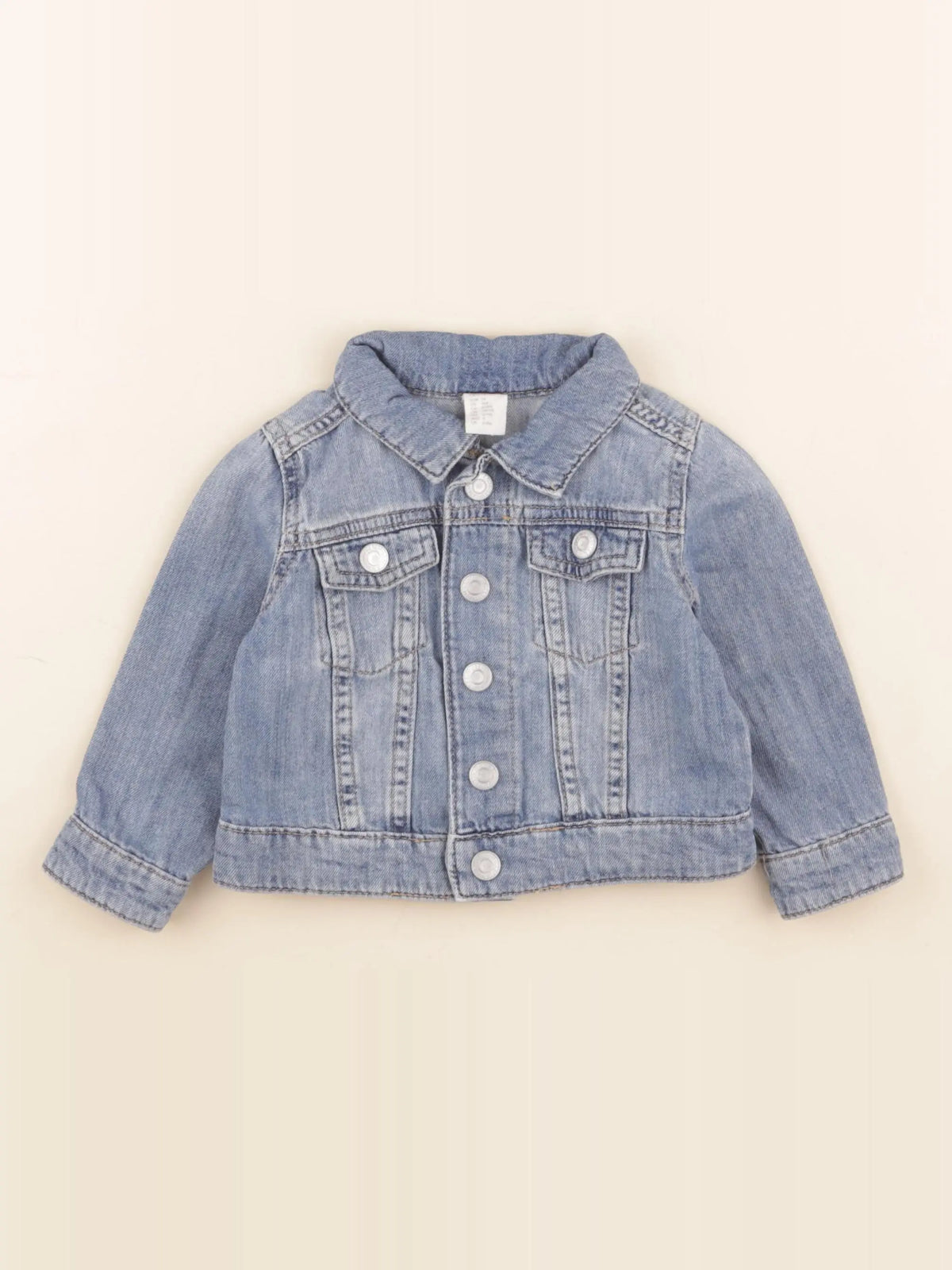 H&M - veste bleu - 6/9 mois