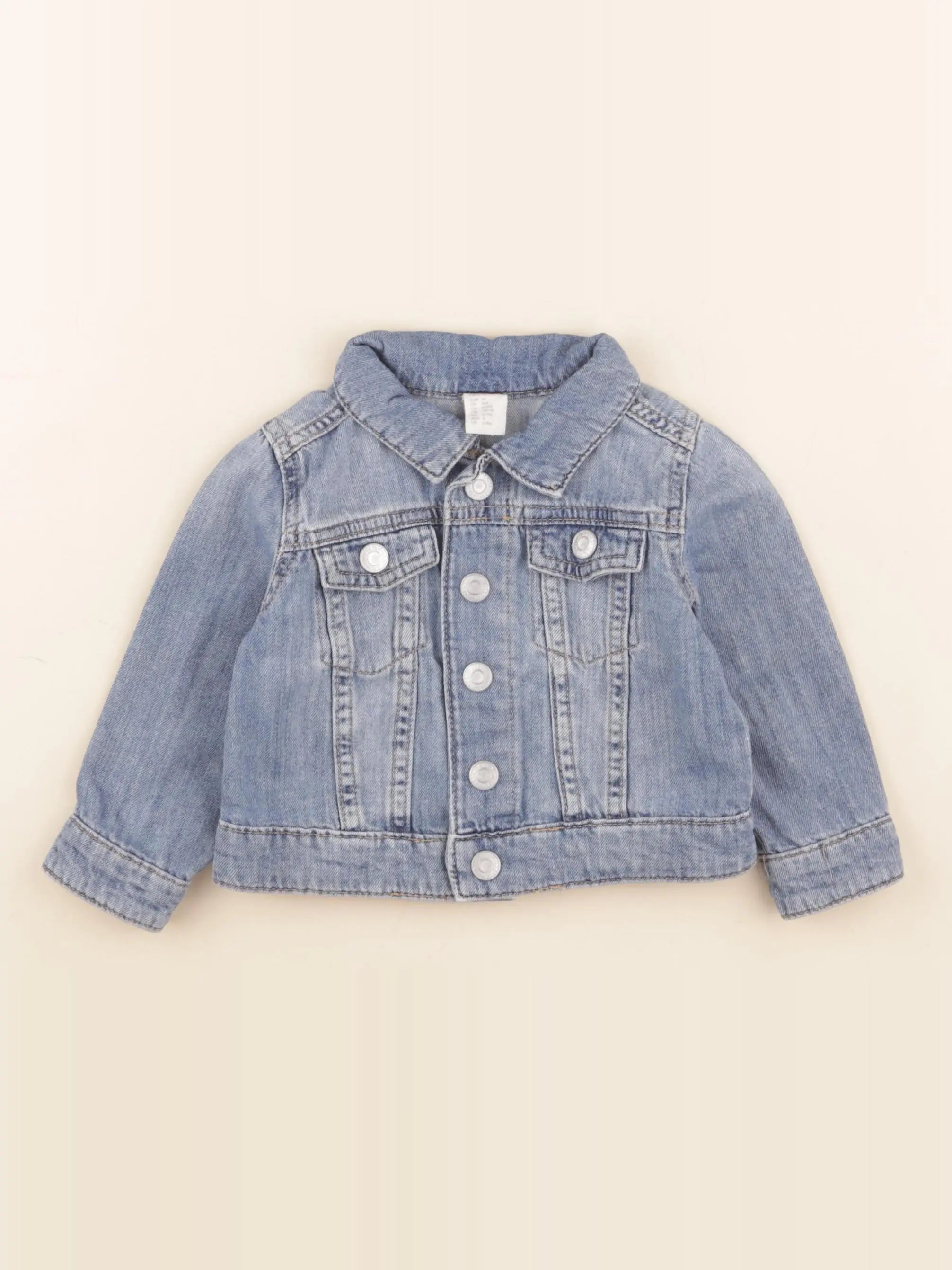 H&M - veste bleu - 6/9 mois