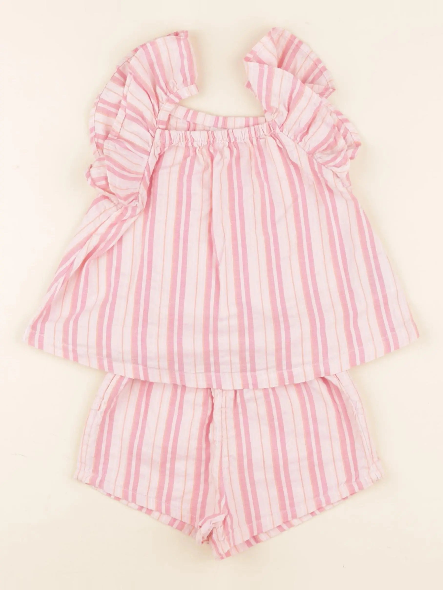 H&M - ensemble rose - 6/9 mois