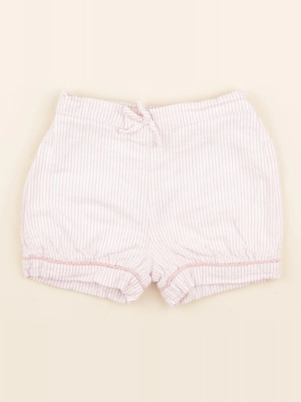 Cyrillus - short blanc, rose - 9 mois