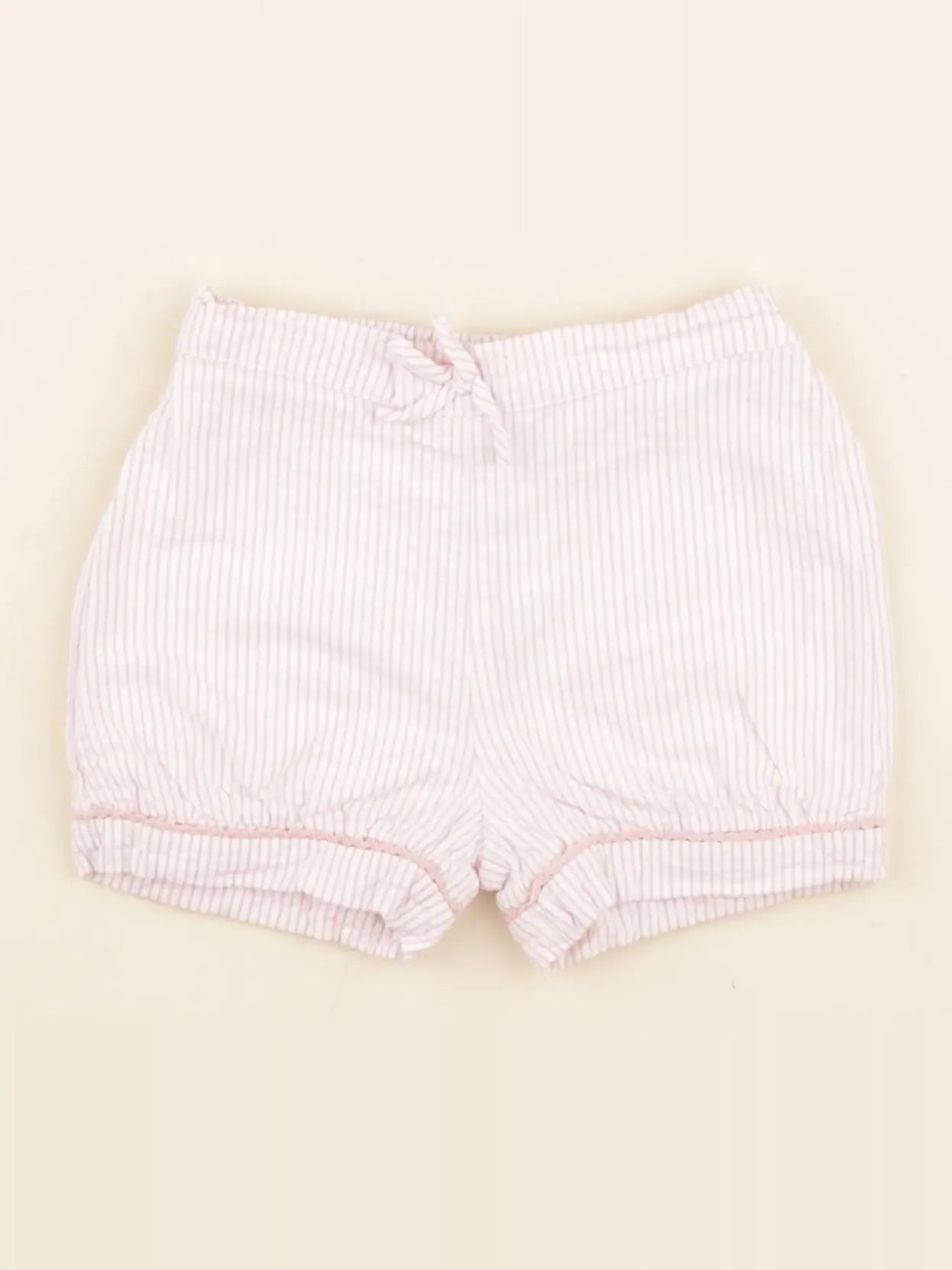 Cyrillus - short blanc, rose - 9 mois