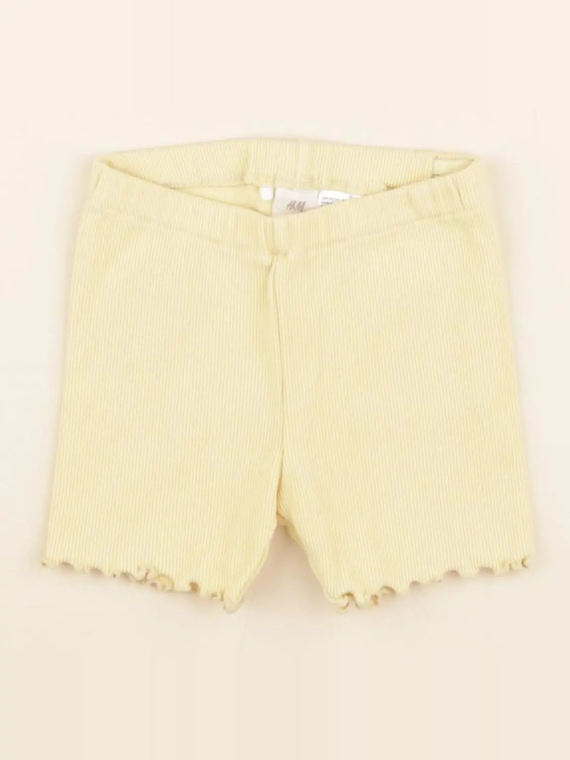 H&M - short jaune - 6/9 mois