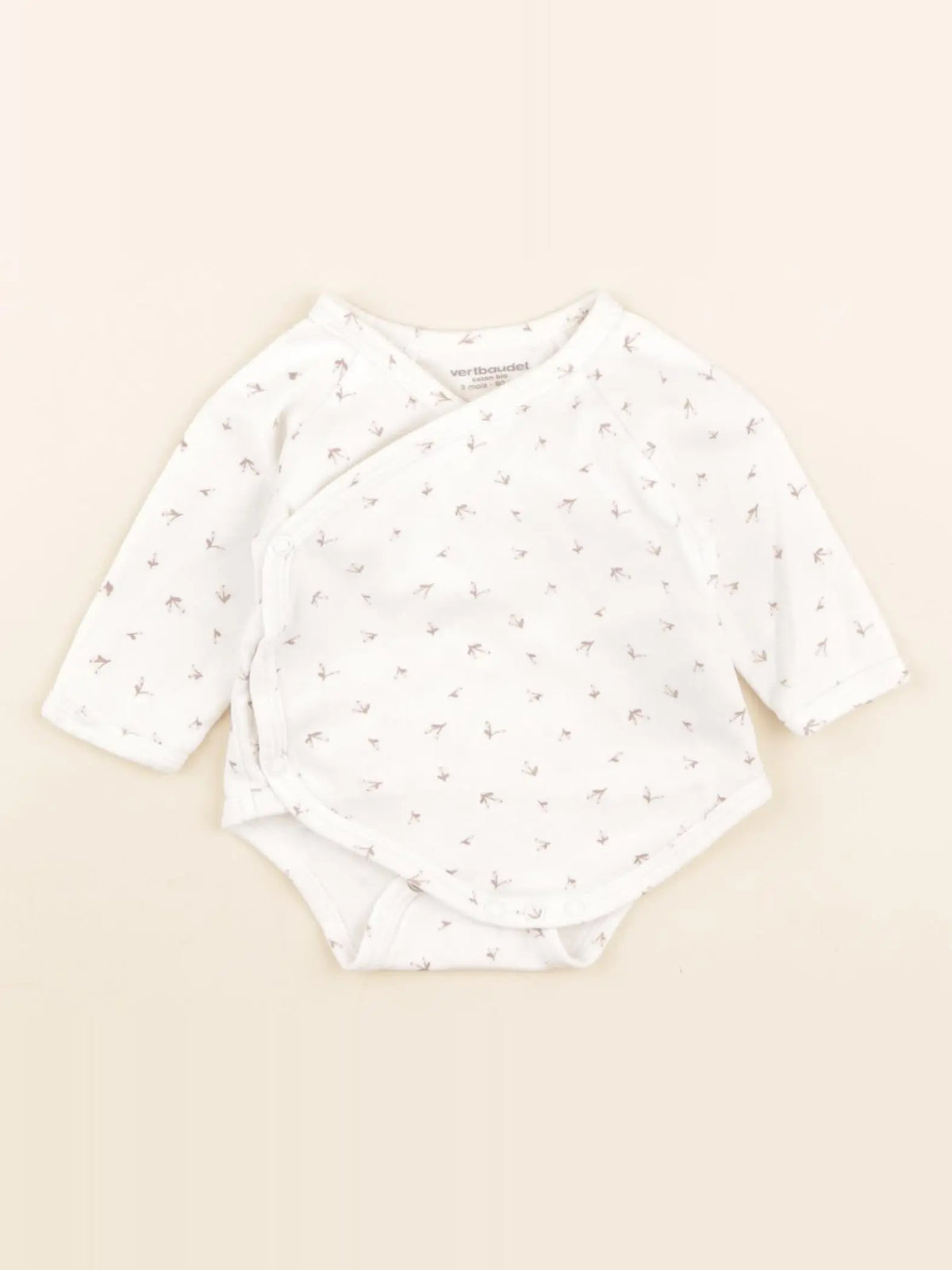 Vertbaudet - body beige - 3 mois
