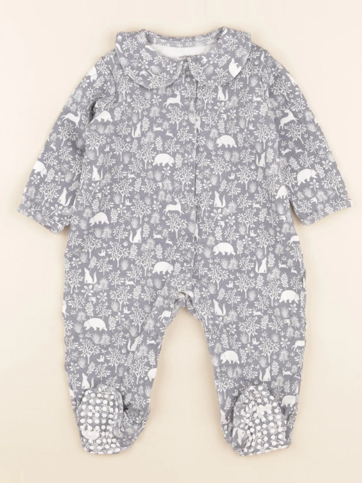 Vertbaudet - pyjama coton bleu - 12 mois