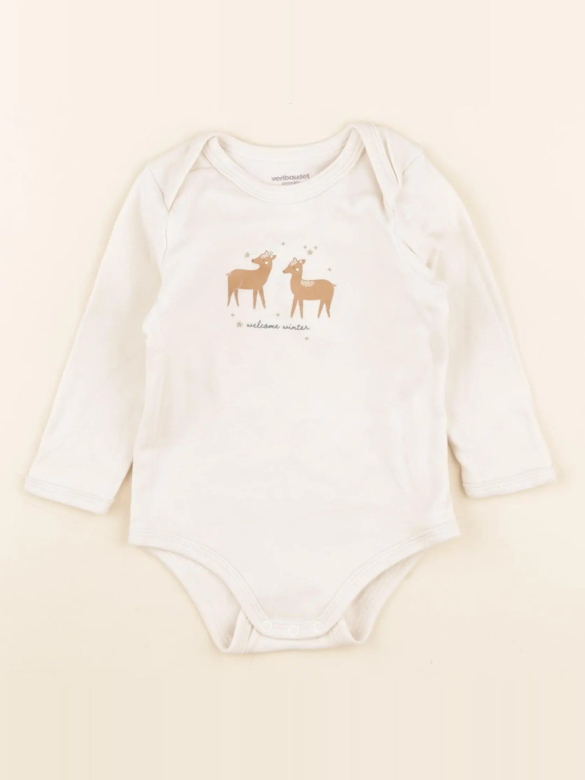 Vertbaudet - body beige - 18 mois