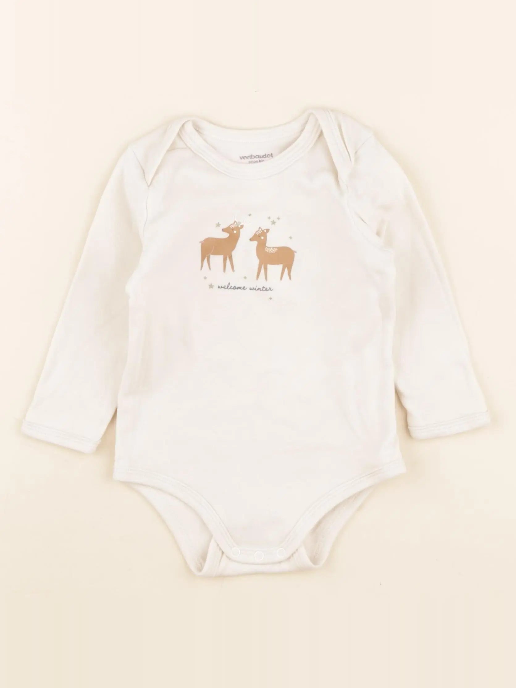 Vertbaudet - body beige - 18 mois