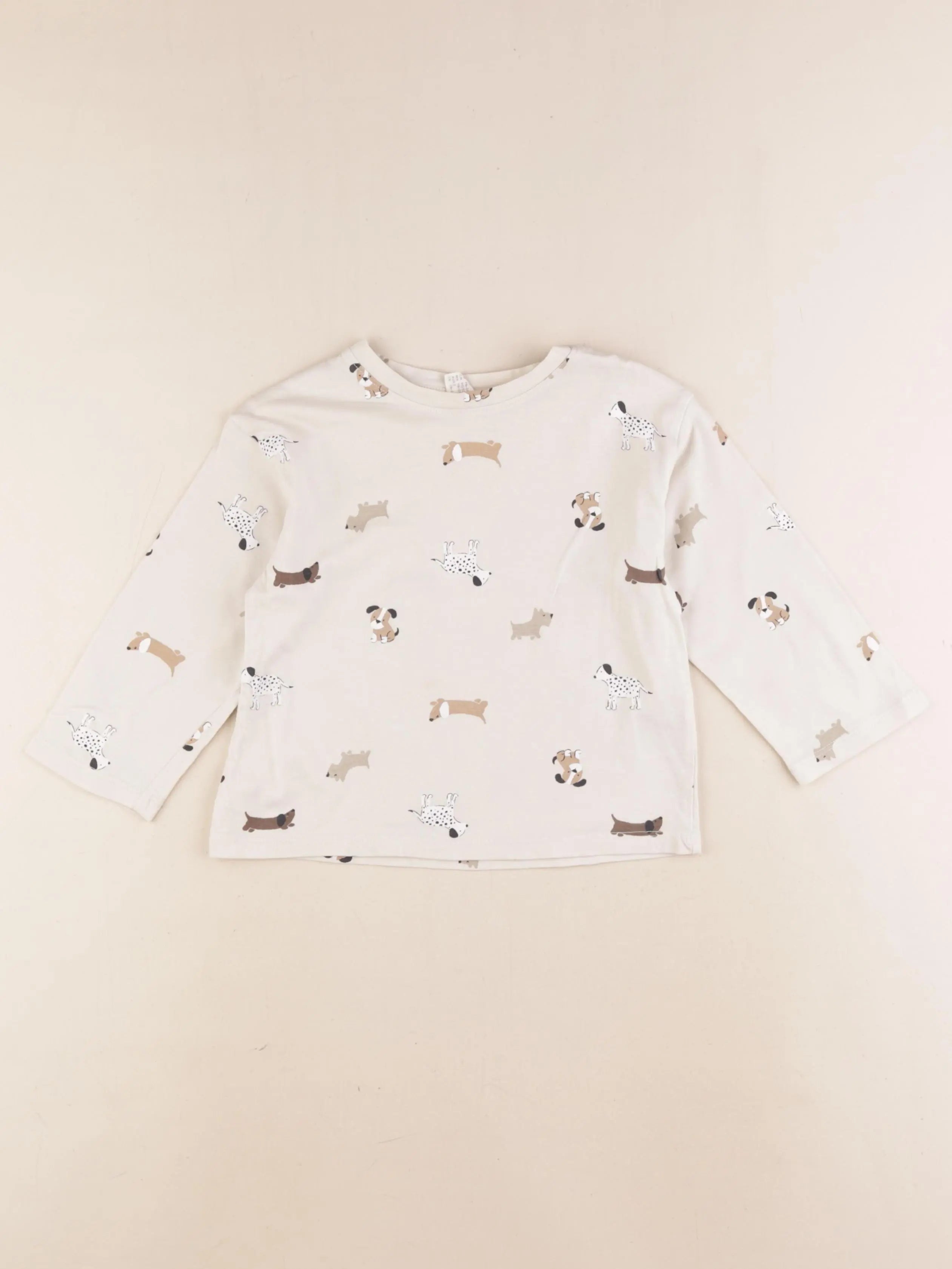 H&M - tee-shirt beige - 18/24 mois