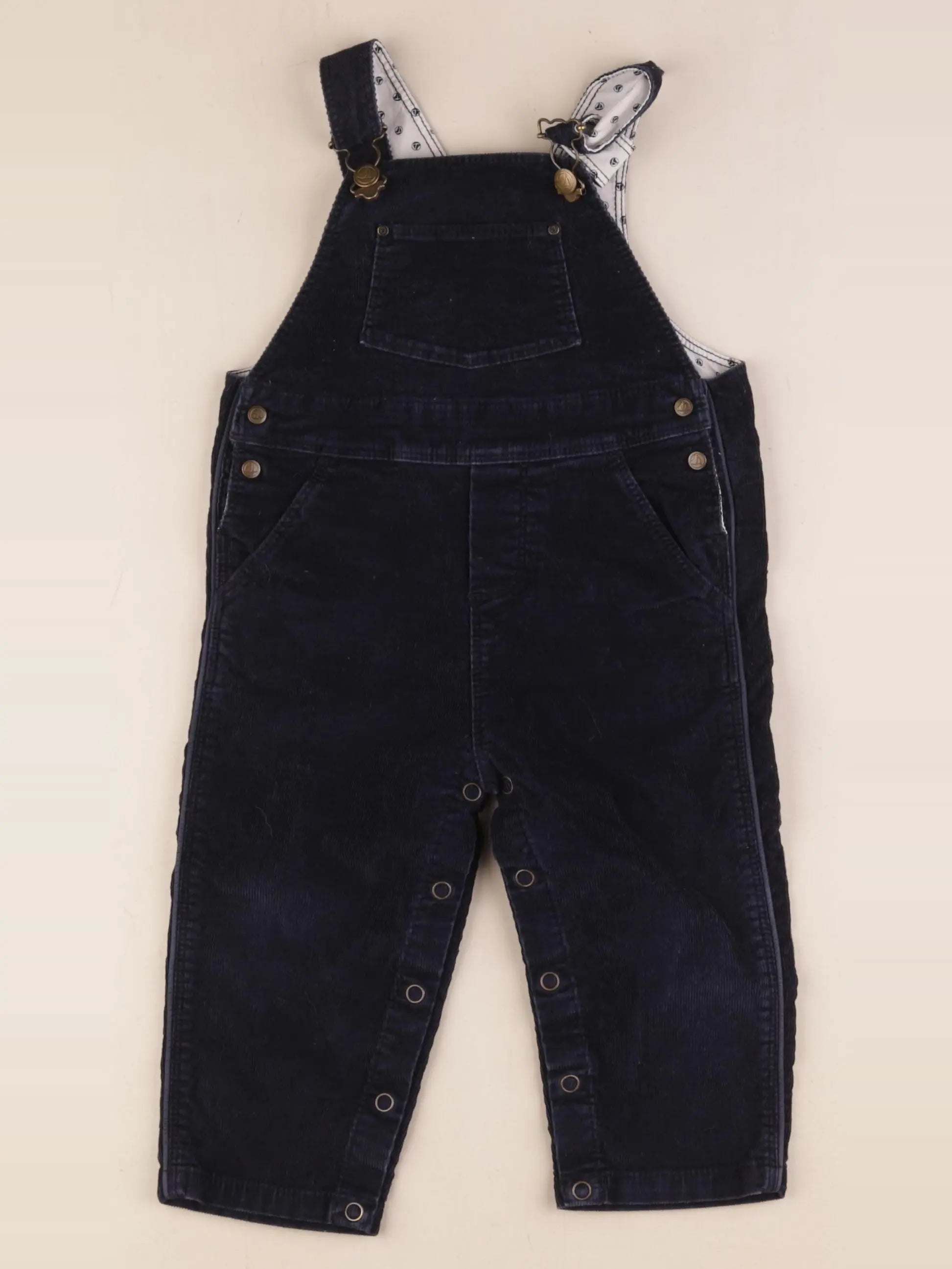 Petit Bateau - salopette bleu - 1 an