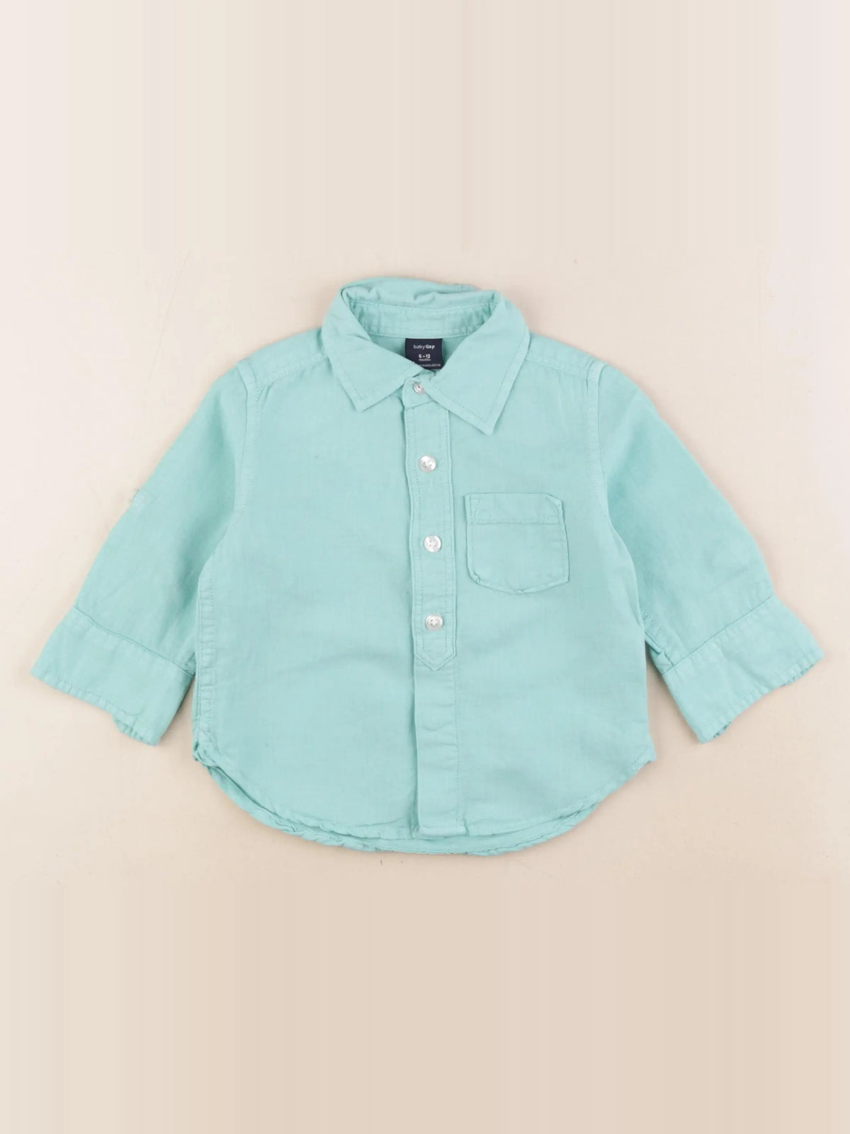 GAP - chemise bleu - 6/12 mois