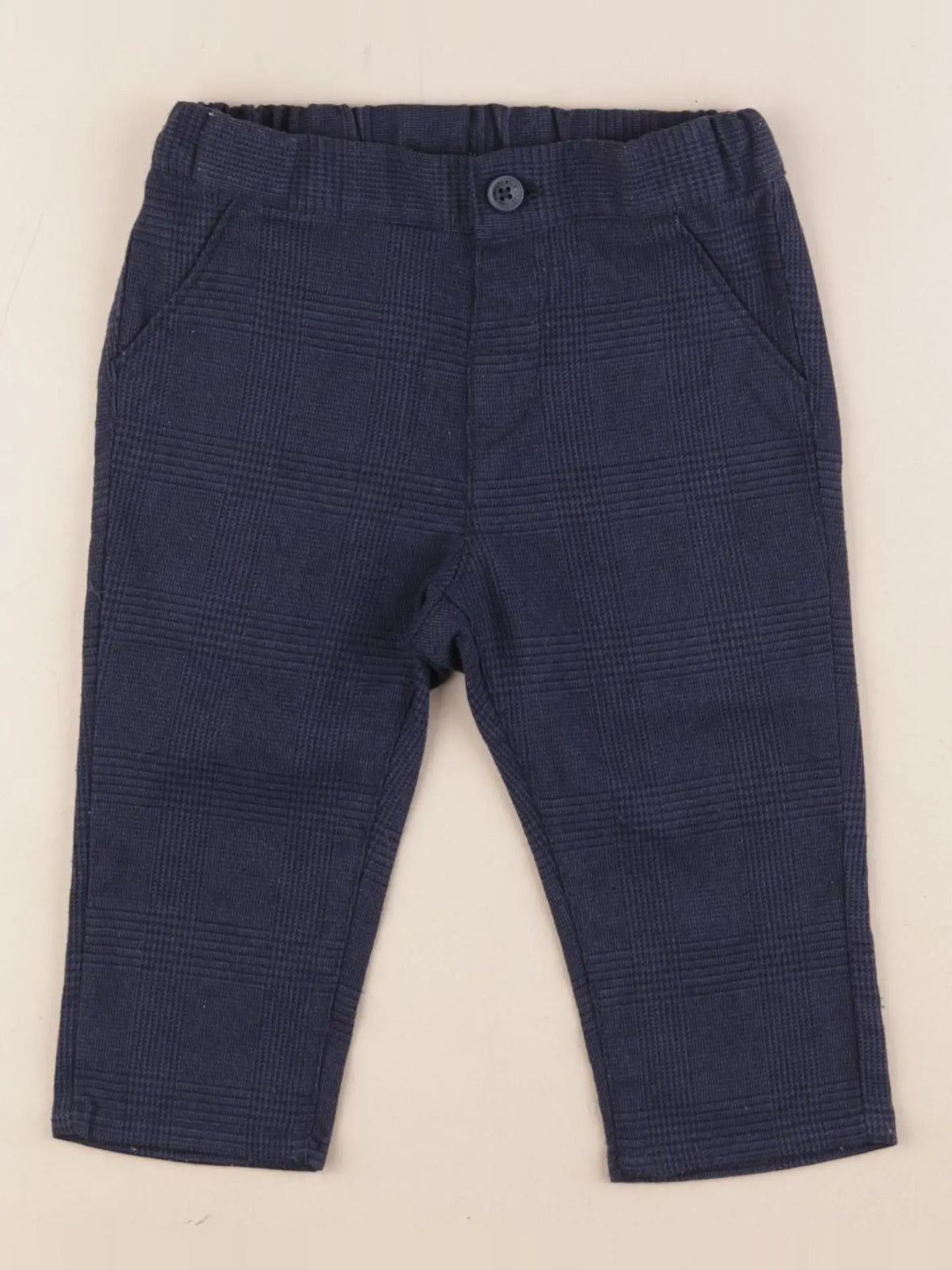 H&M - pantalon bleu - 9/12 mois