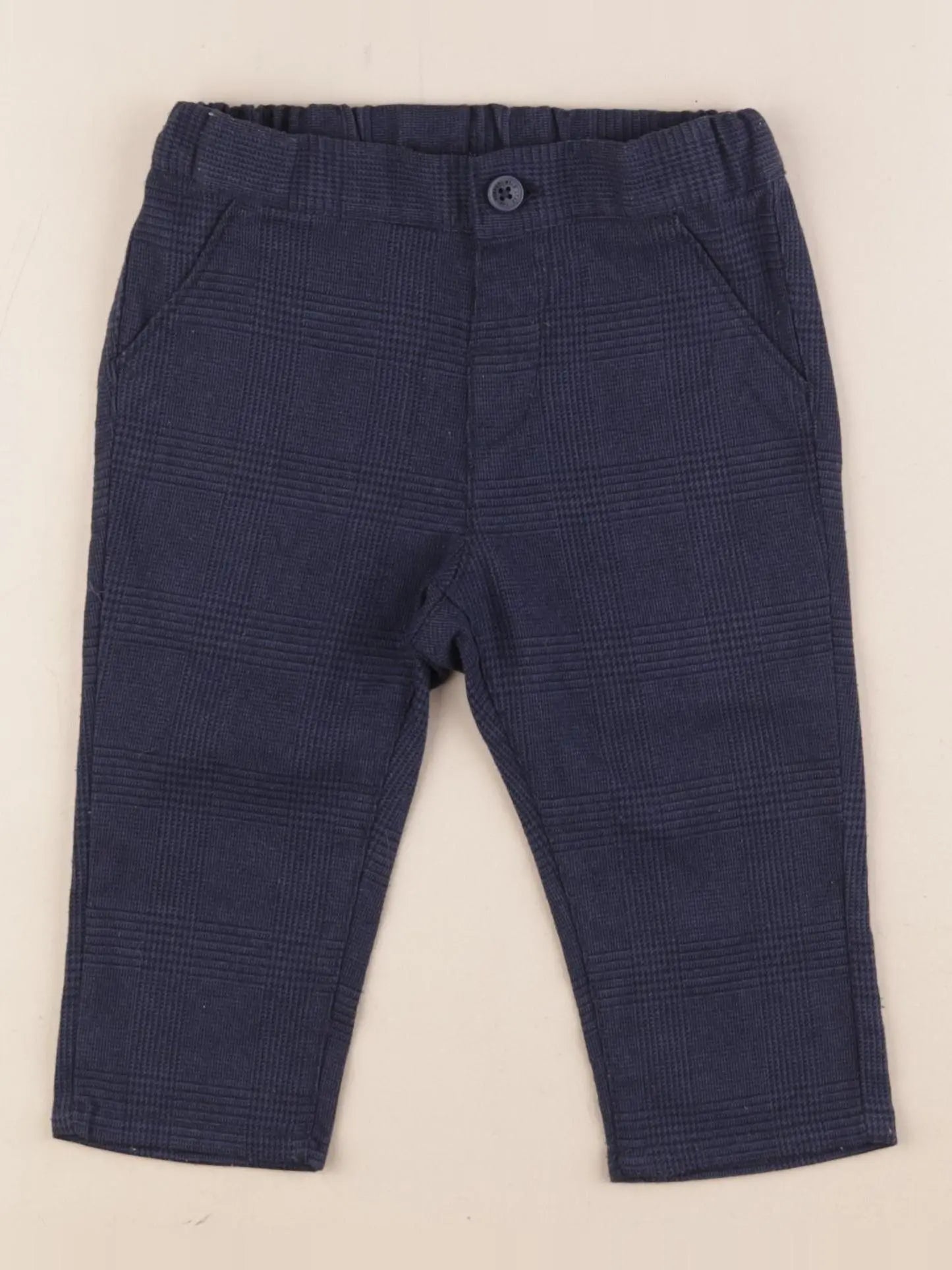 H&M - pantalon bleu - 9/12 mois