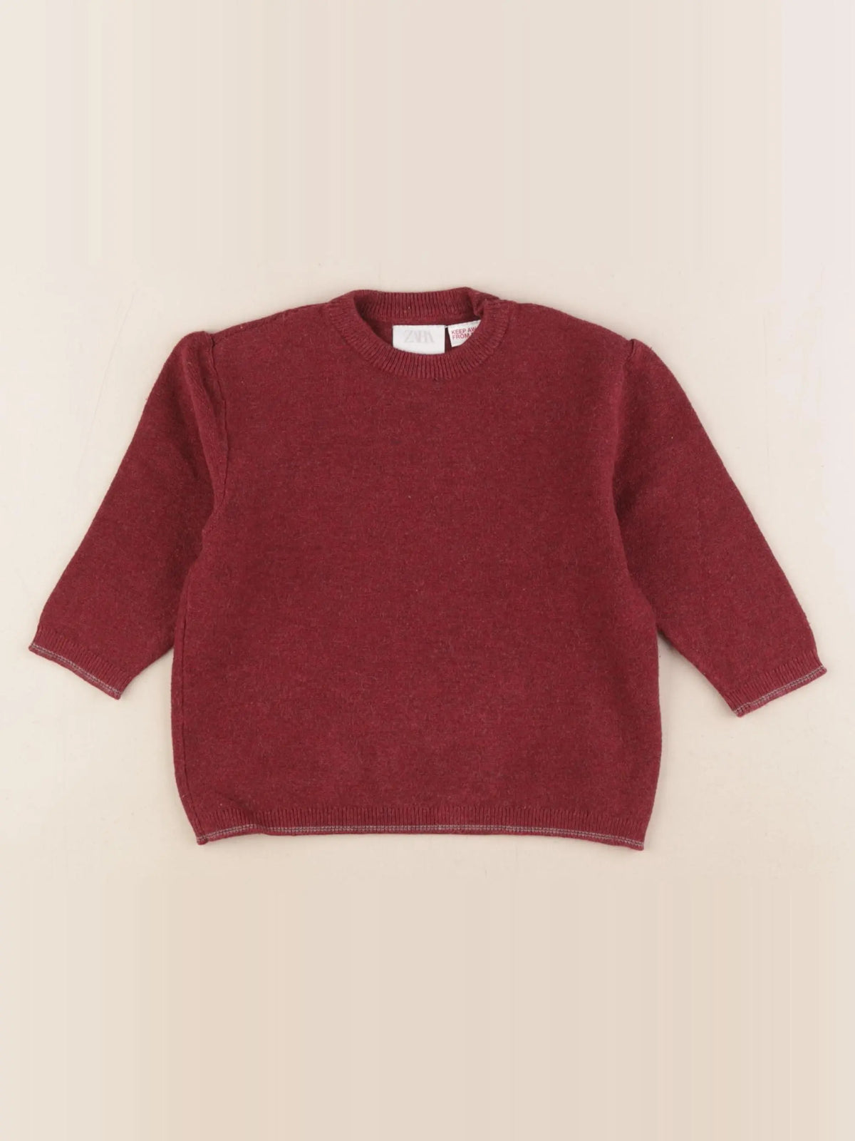 Zara - pull rouge - 6/9 mois