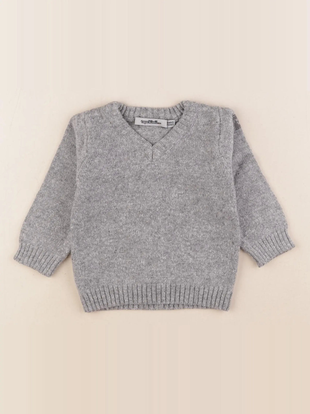 Tape à l'oeil - pull gris - 9 mois