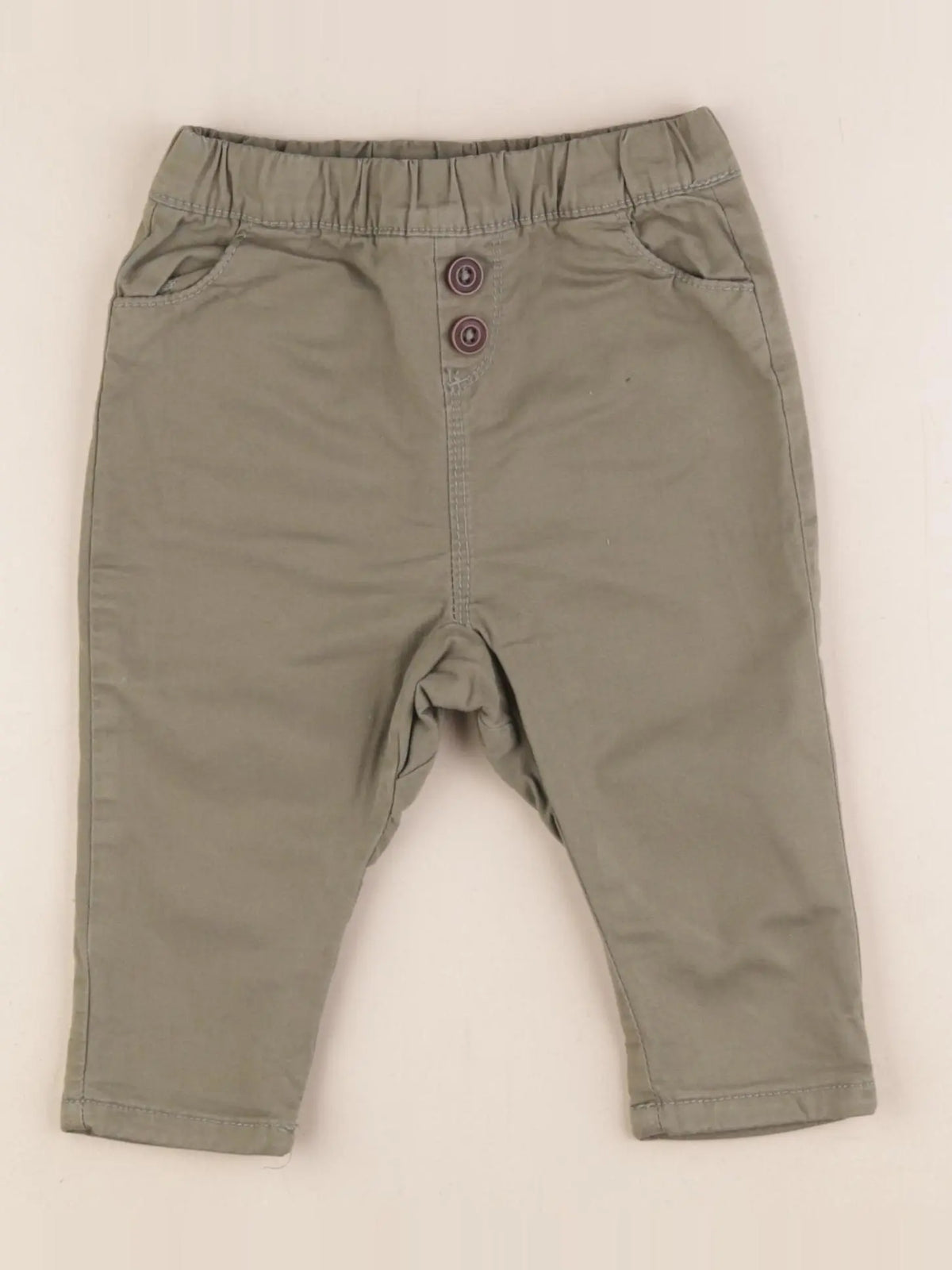 Tape à l'oeil - pantalon doublé vert - 9 mois