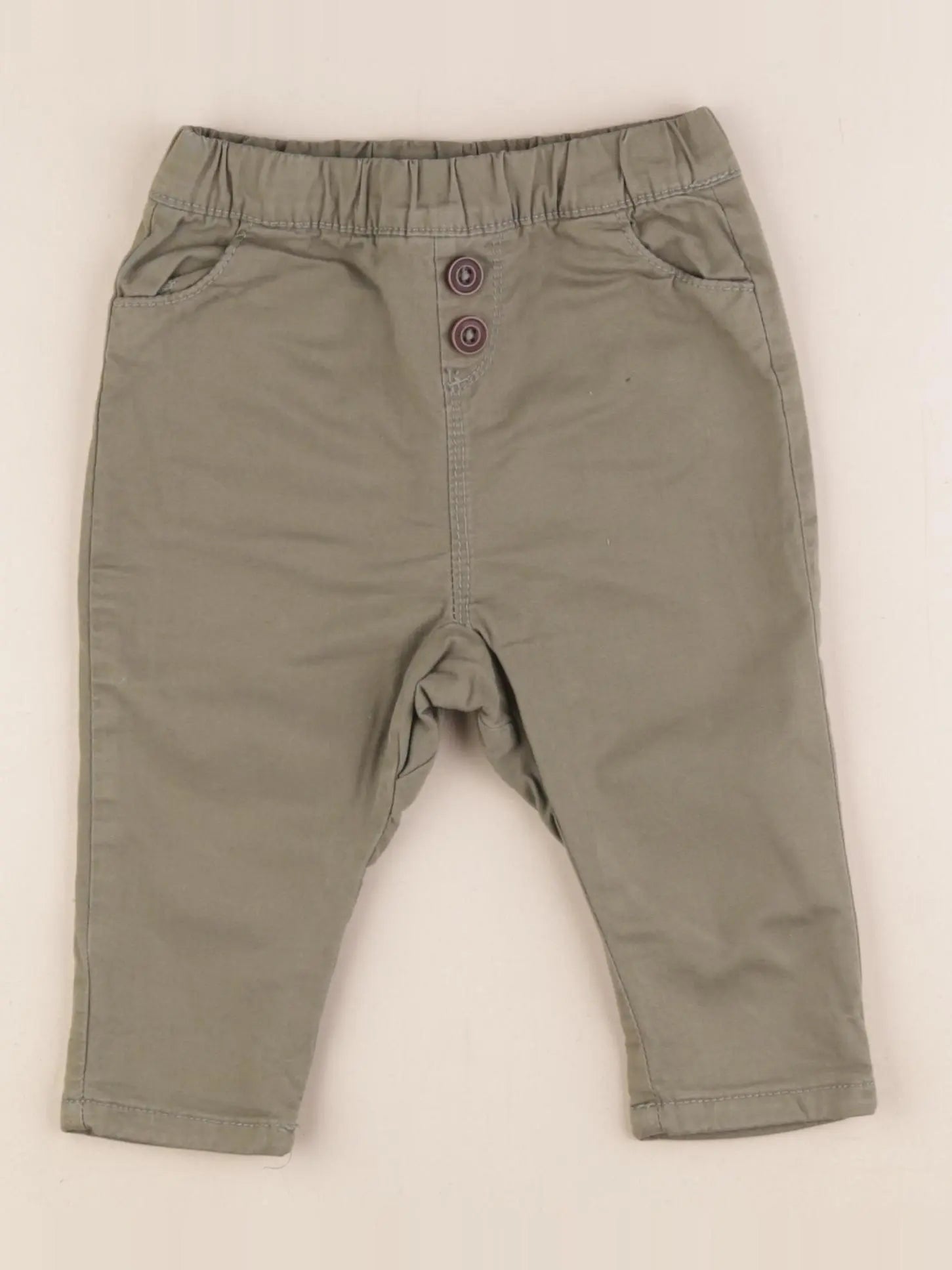 Tape à l'oeil - pantalon doublé vert - 9 mois